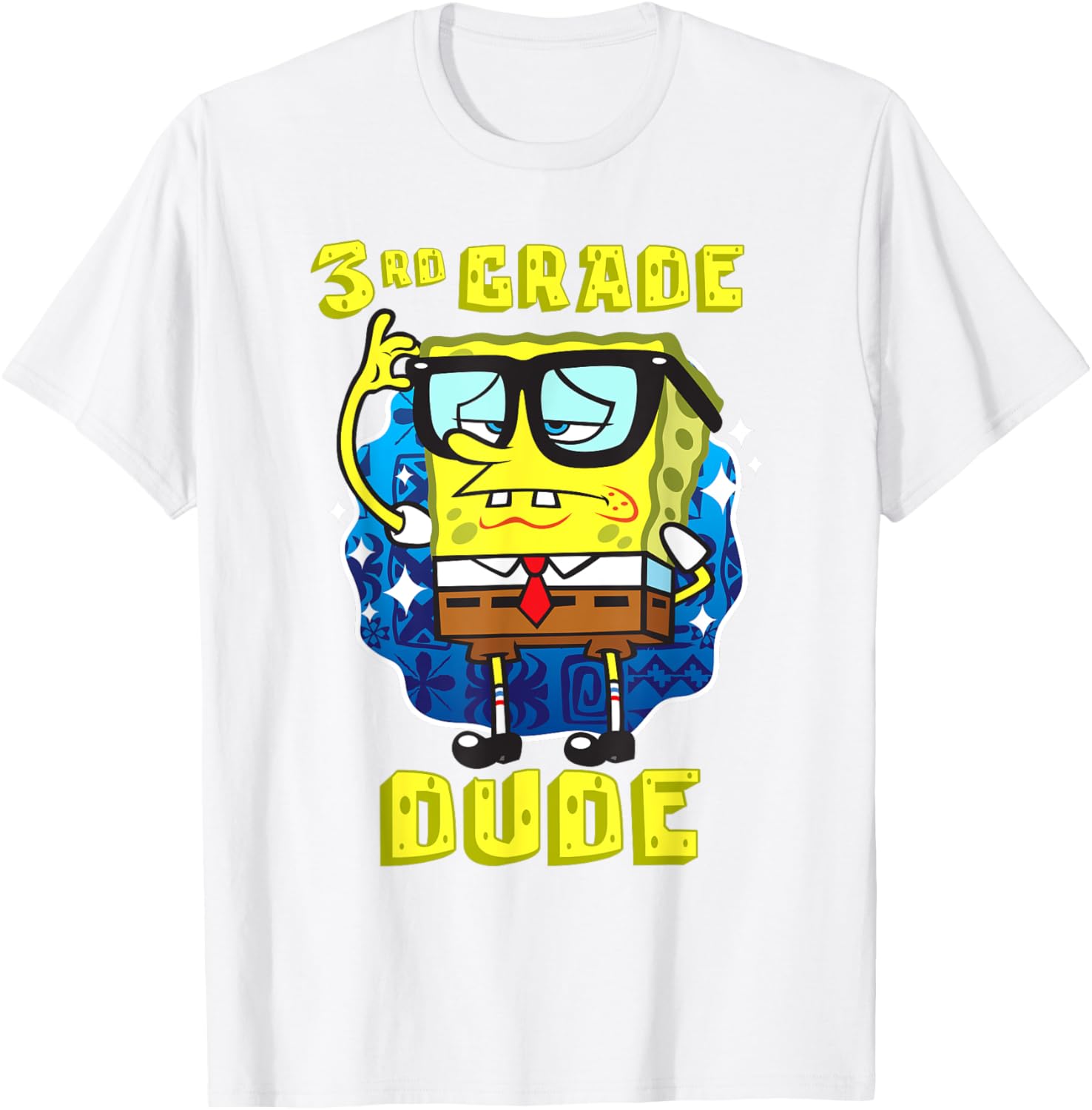 SpongeBob SquarePants 3rd Grade Dude Glasses T-Shirt for Kids - 3