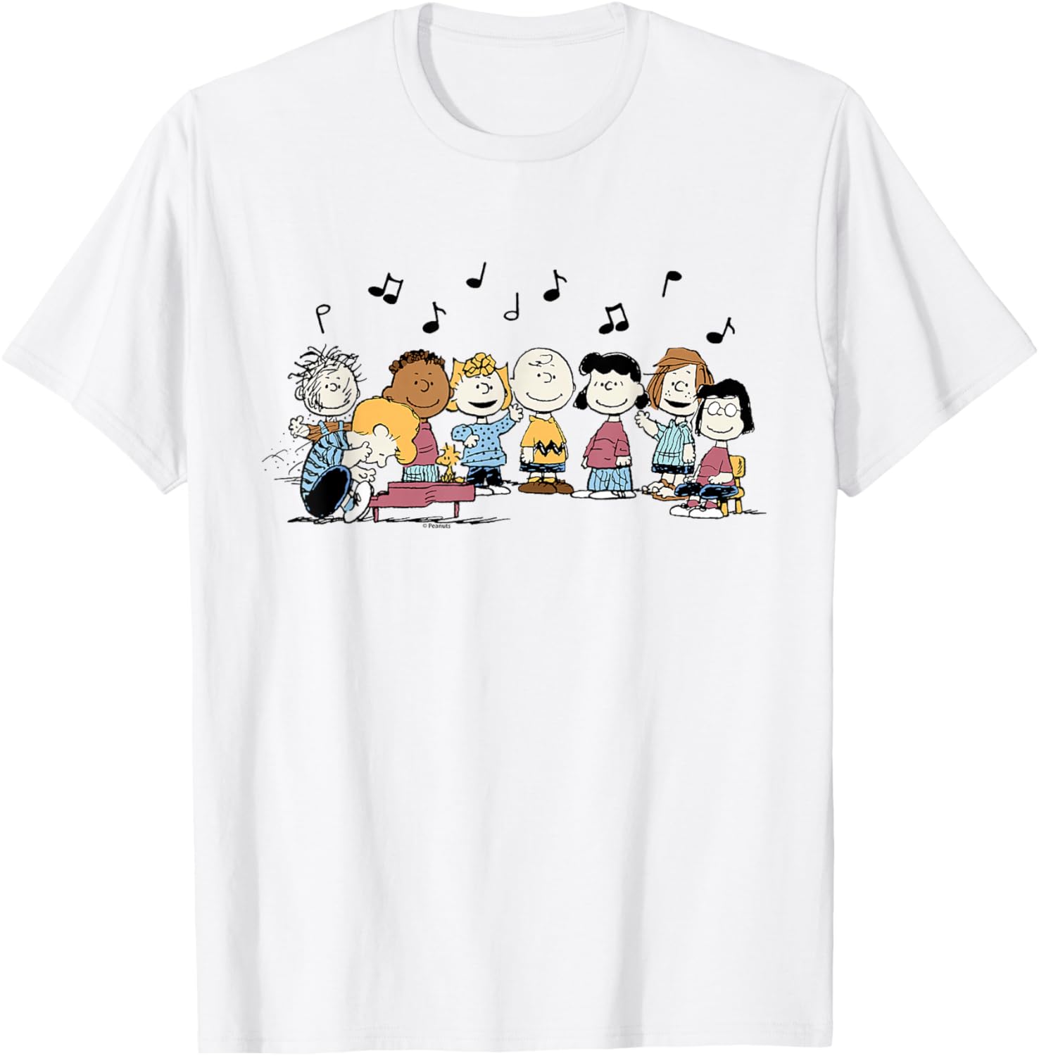 Peanuts Character Music T-Shirt featuring Charlie Brown and Friends - 2