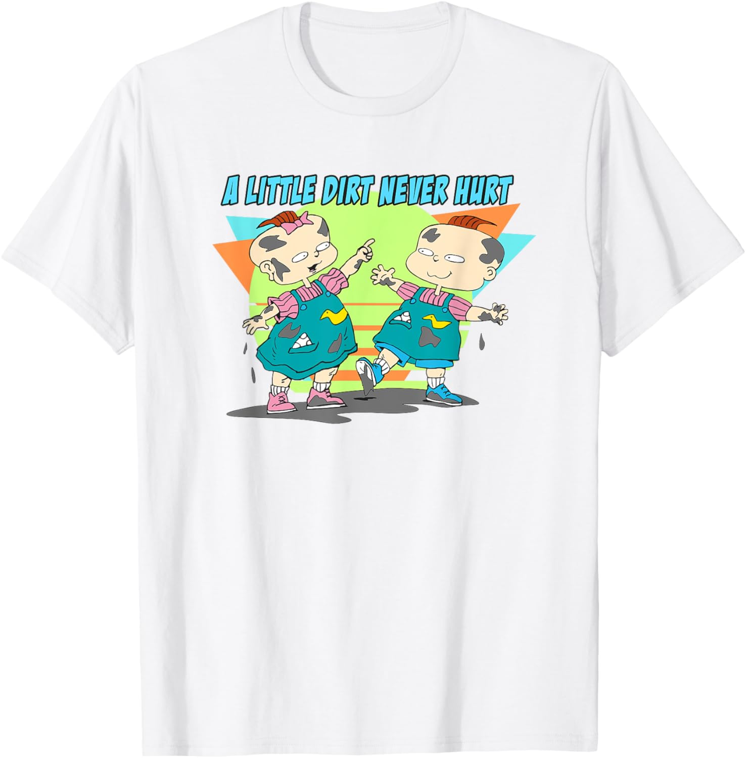 Mademark Rugrats Phil & Lil T-Shirt - Fun Dirt Themed Kids Clothing - 5