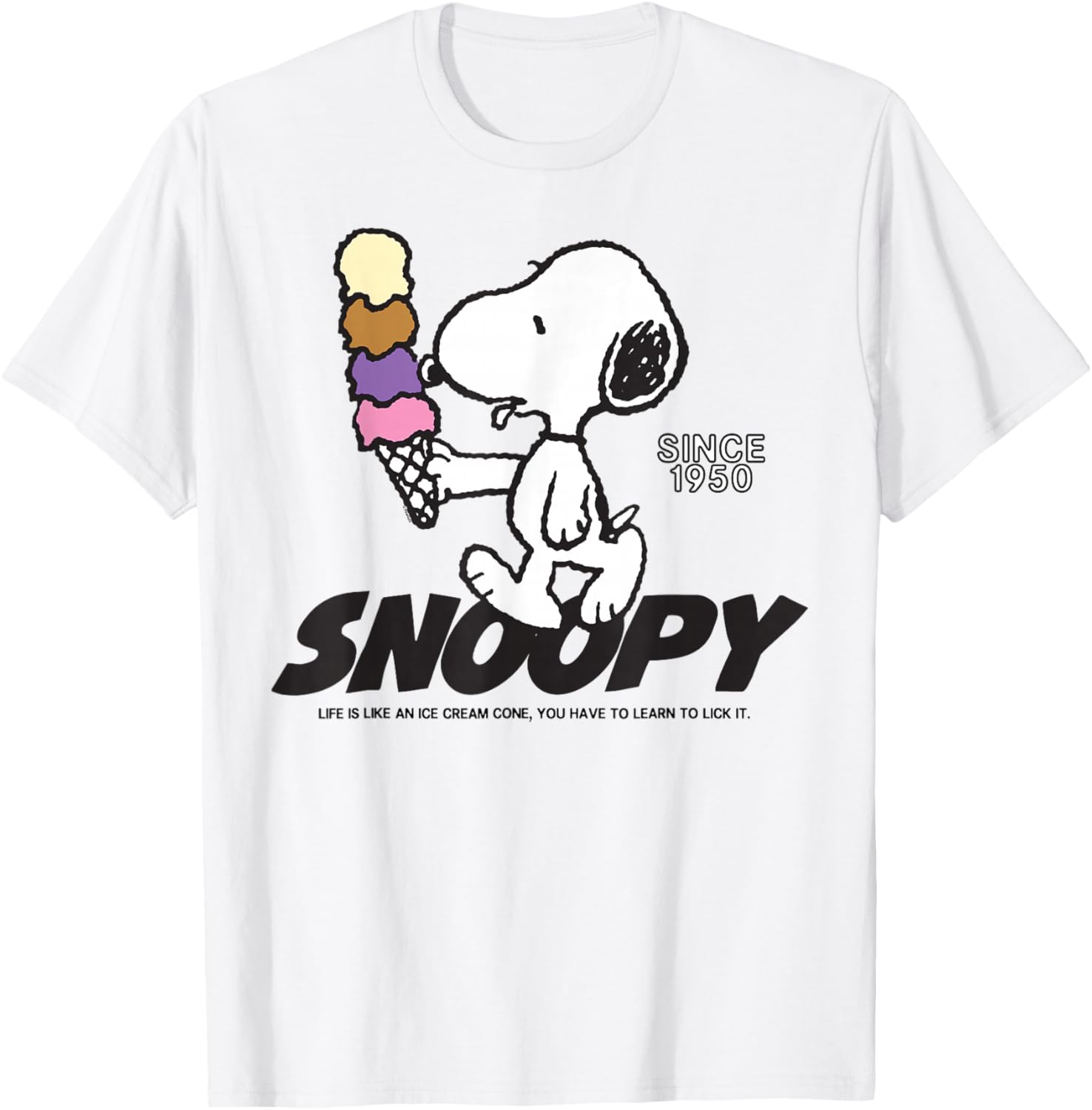 Snoopy Peanuts Ice Cream Cone T-Shirt Fun and Stylish Apparel - 5