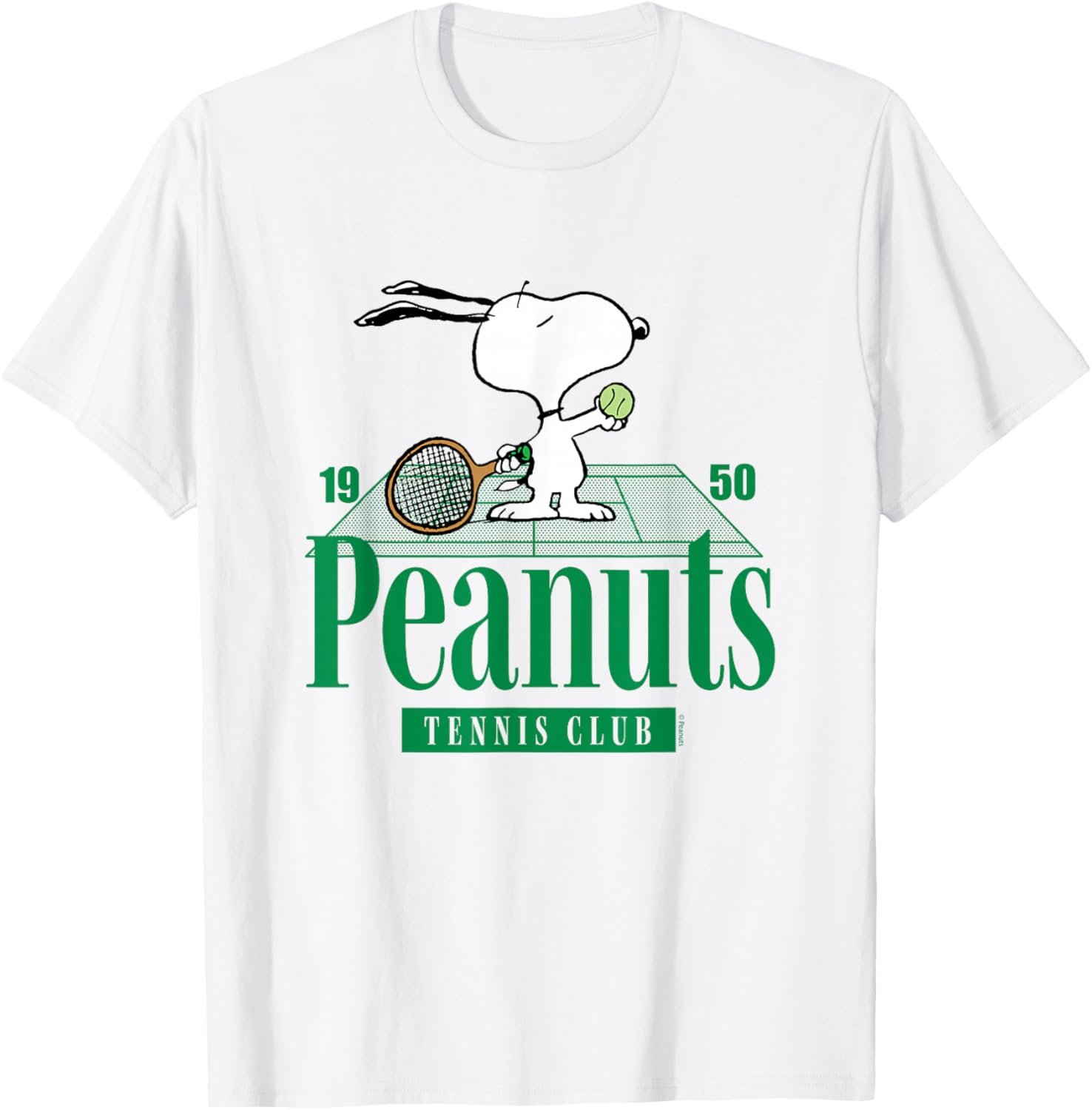 Peanuts Tennis Club T-Shirt for Fans of Classic Cartoon Style - 4