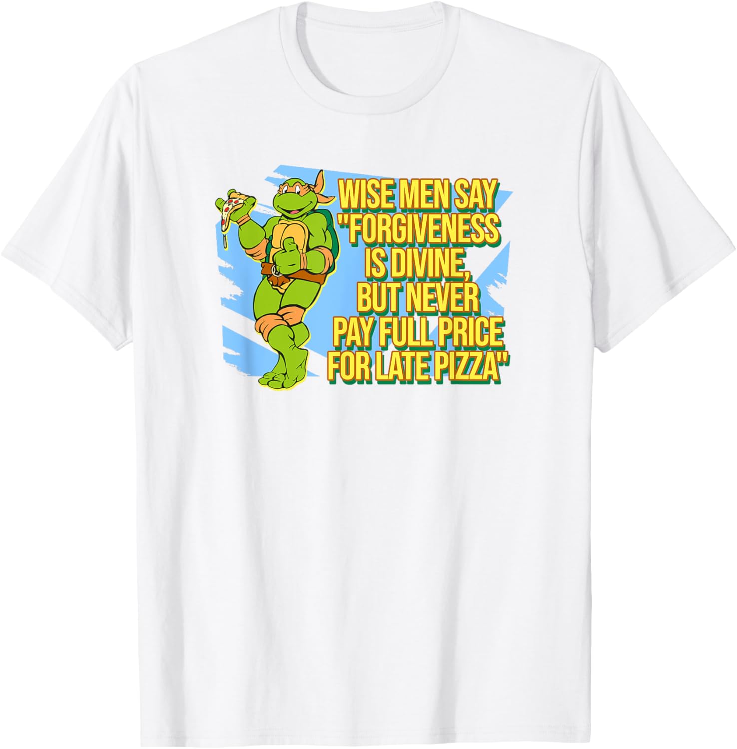 Mademark Teenage Mutant Ninja Turtles Michelangelo Late Pizza T-Shirt - 7