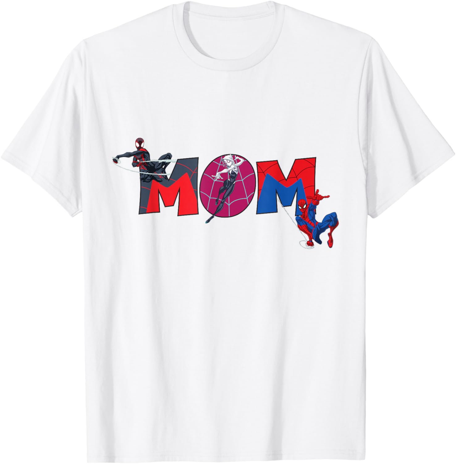 Marvel Spider-Man Trio Mom T-Shirt for Mother's Day Family Trip - 26