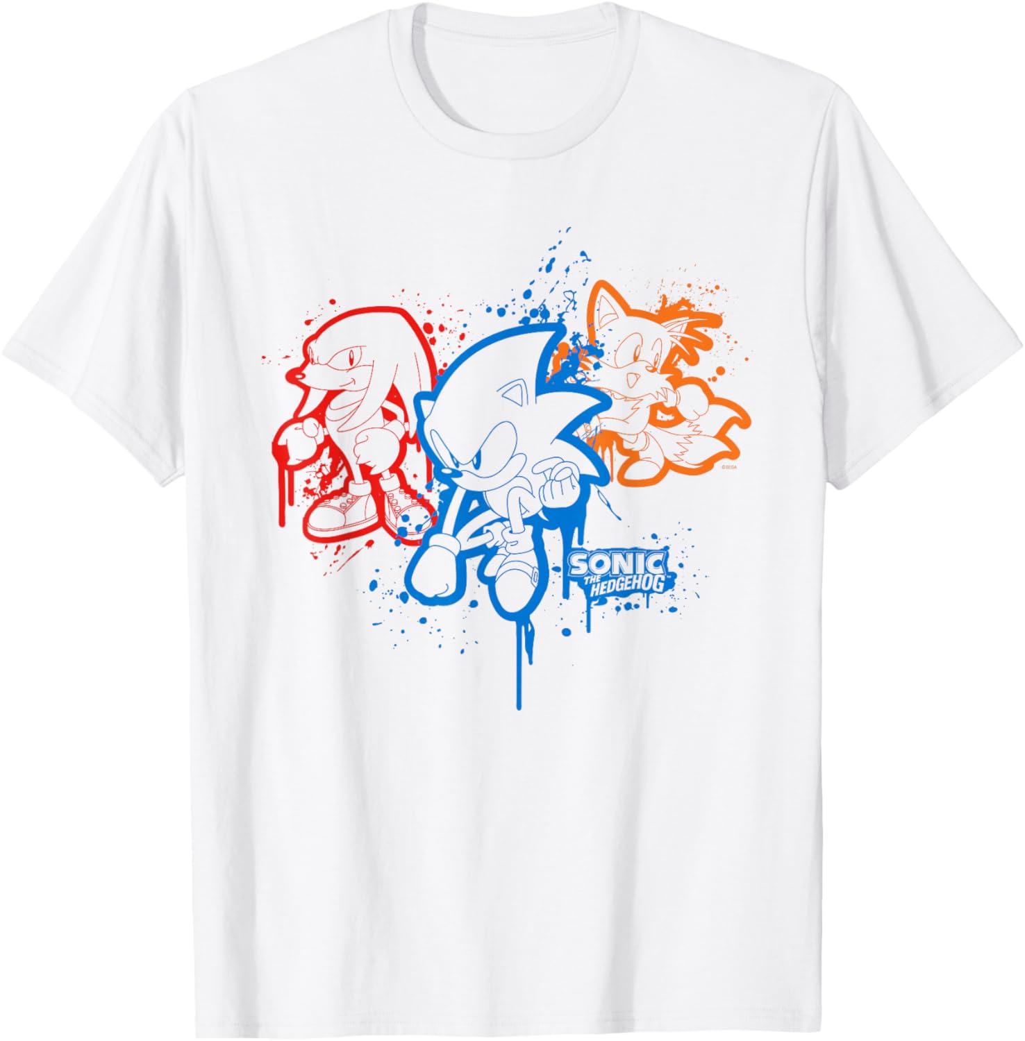 Sonic the Hedgehog Spray Paint T-Shirt Fun Graphic Tee for Fans - 8