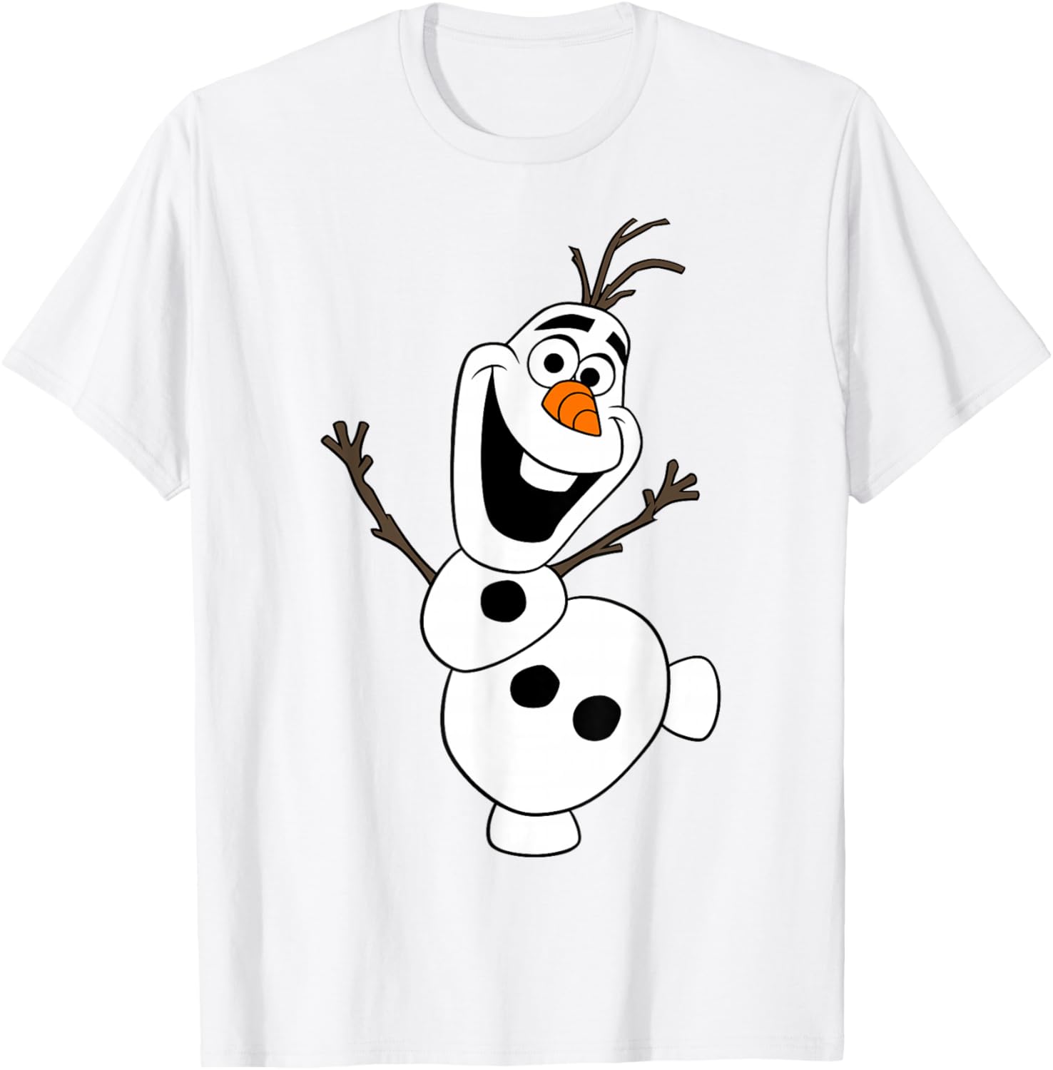 Disney Frozen Olaf Snowman Happy Pose T-Shirt for Kids and Adults - 14