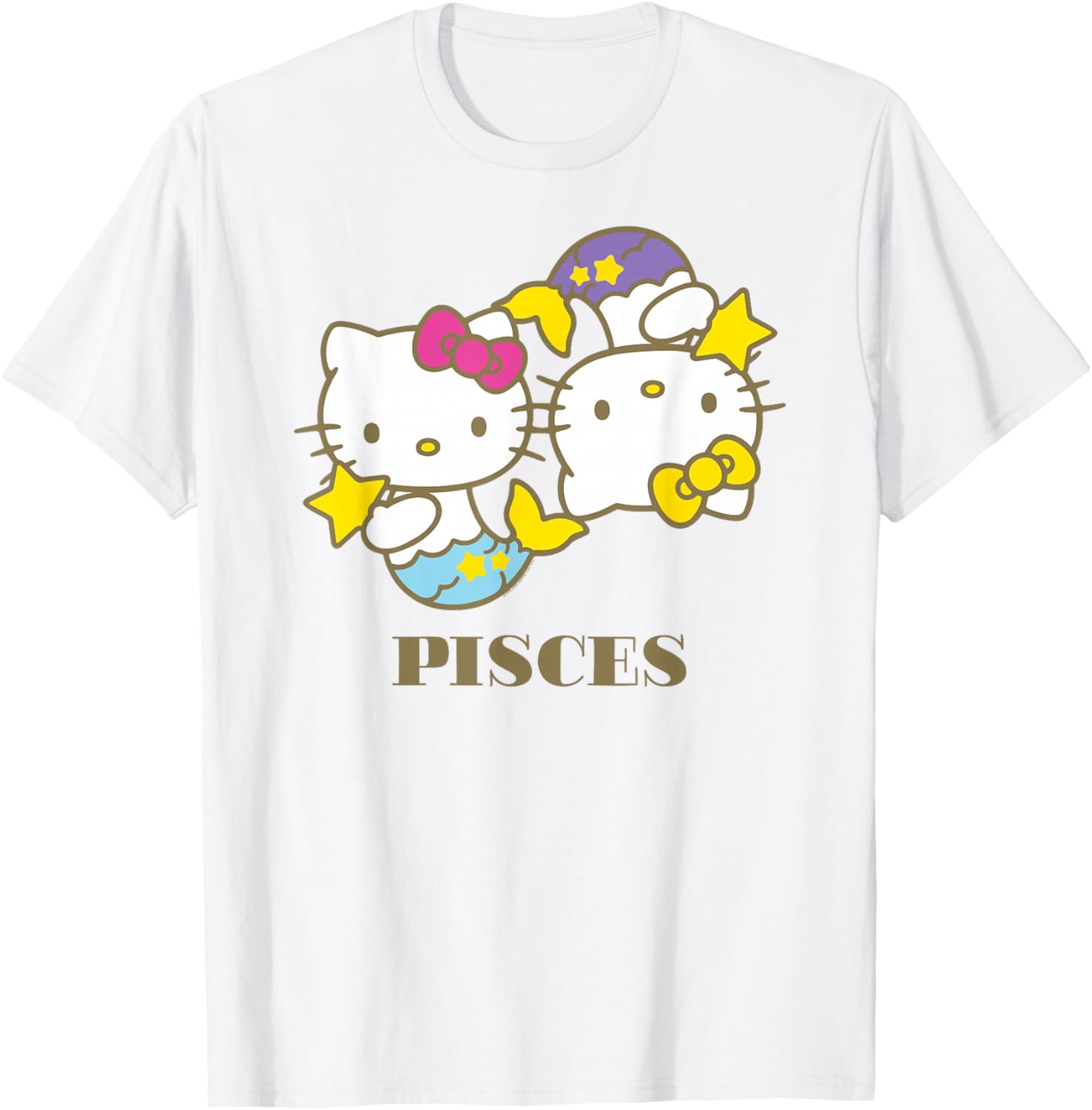 Hello Kitty Pisces T-Shirt Cute Zodiac Apparel for Women and Kids - 5