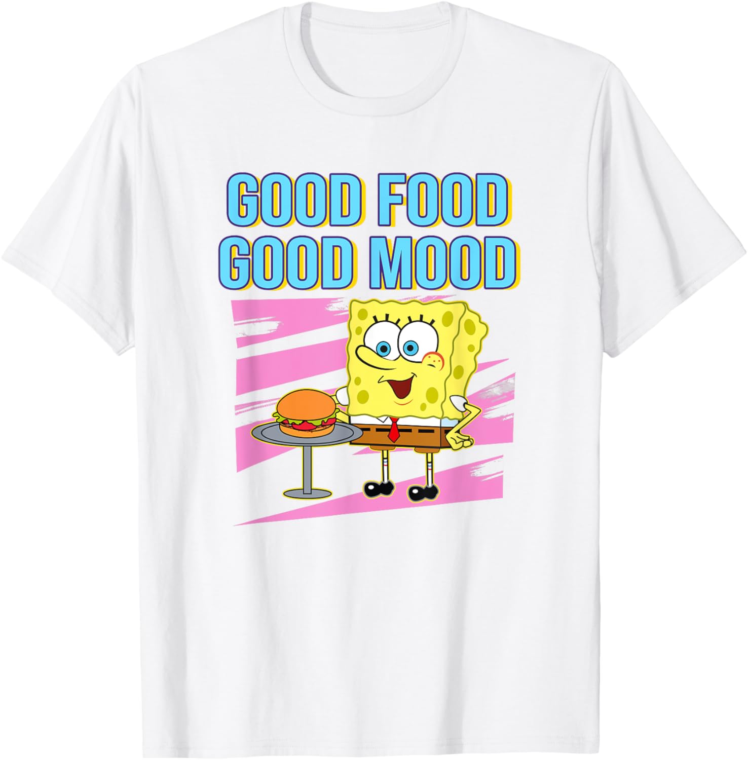 Mademark SpongeBob SquarePants Good Food Good Mood T-Shirt for Fun Style - 1