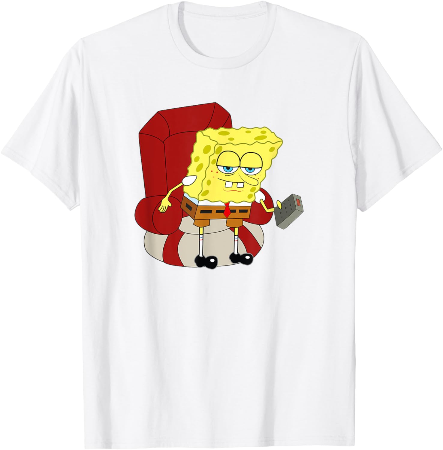 Mademark x SpongeBob SquarePants Relax & Watch TV T-Shirt for Fun Lovers - 4