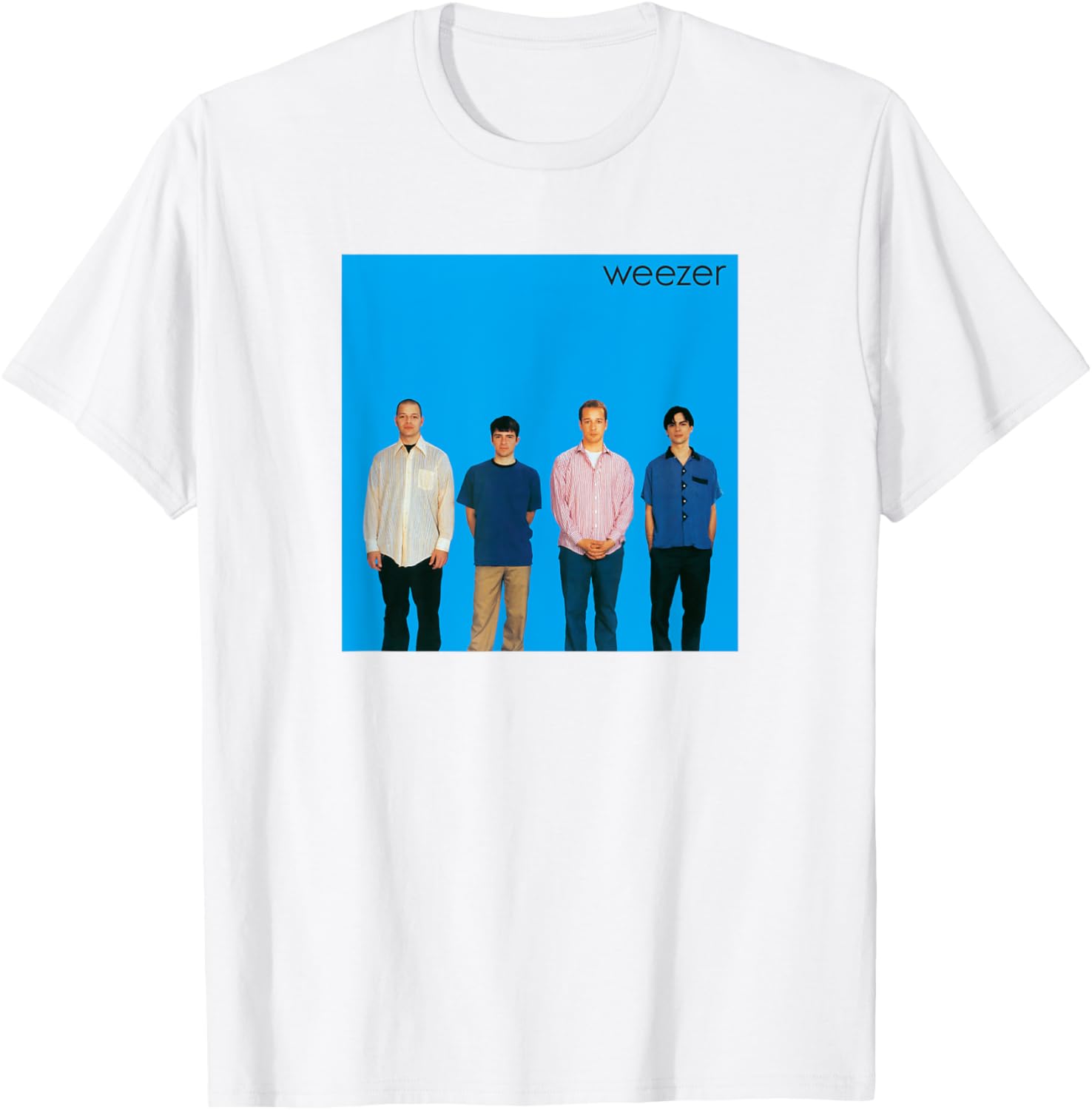 Weezer Blue Album Cover T-Shirt for Music Lovers and Fashion Enthusiasts - 2