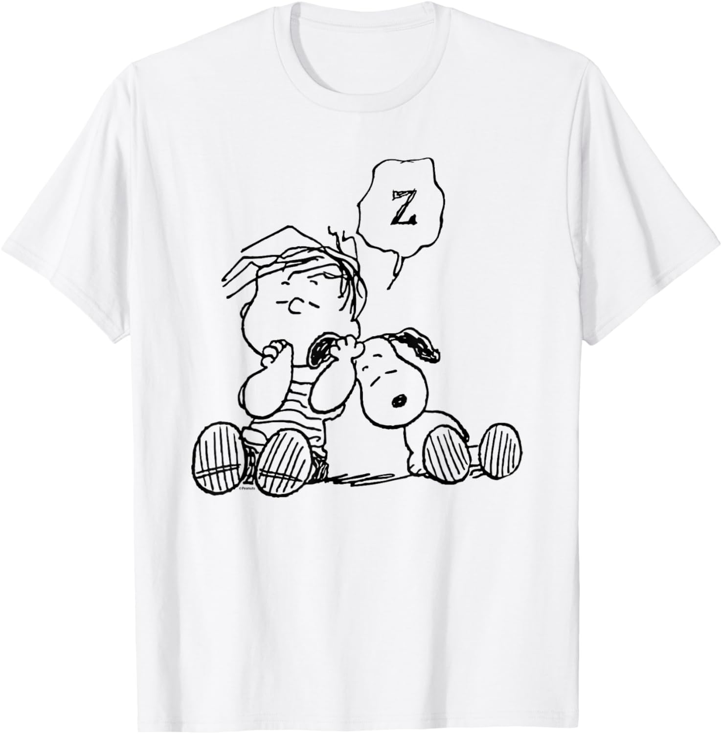 Adorable Peanuts Linus Snoopy Snooze T-Shirt for Fans of Cartoon Classics - 10