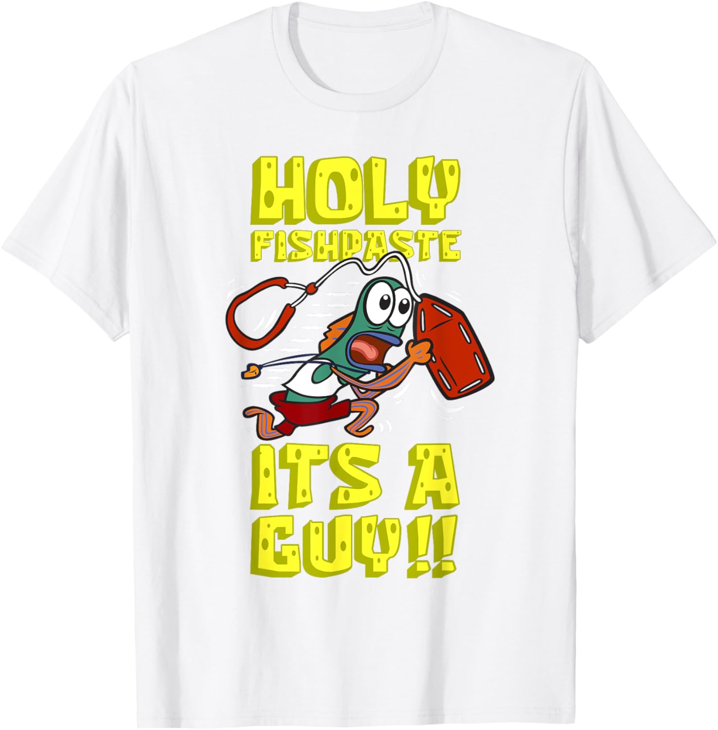 Mademark SpongeBob SquarePants Holy Fishpaste Guy T-Shirt for Fun Style - 6