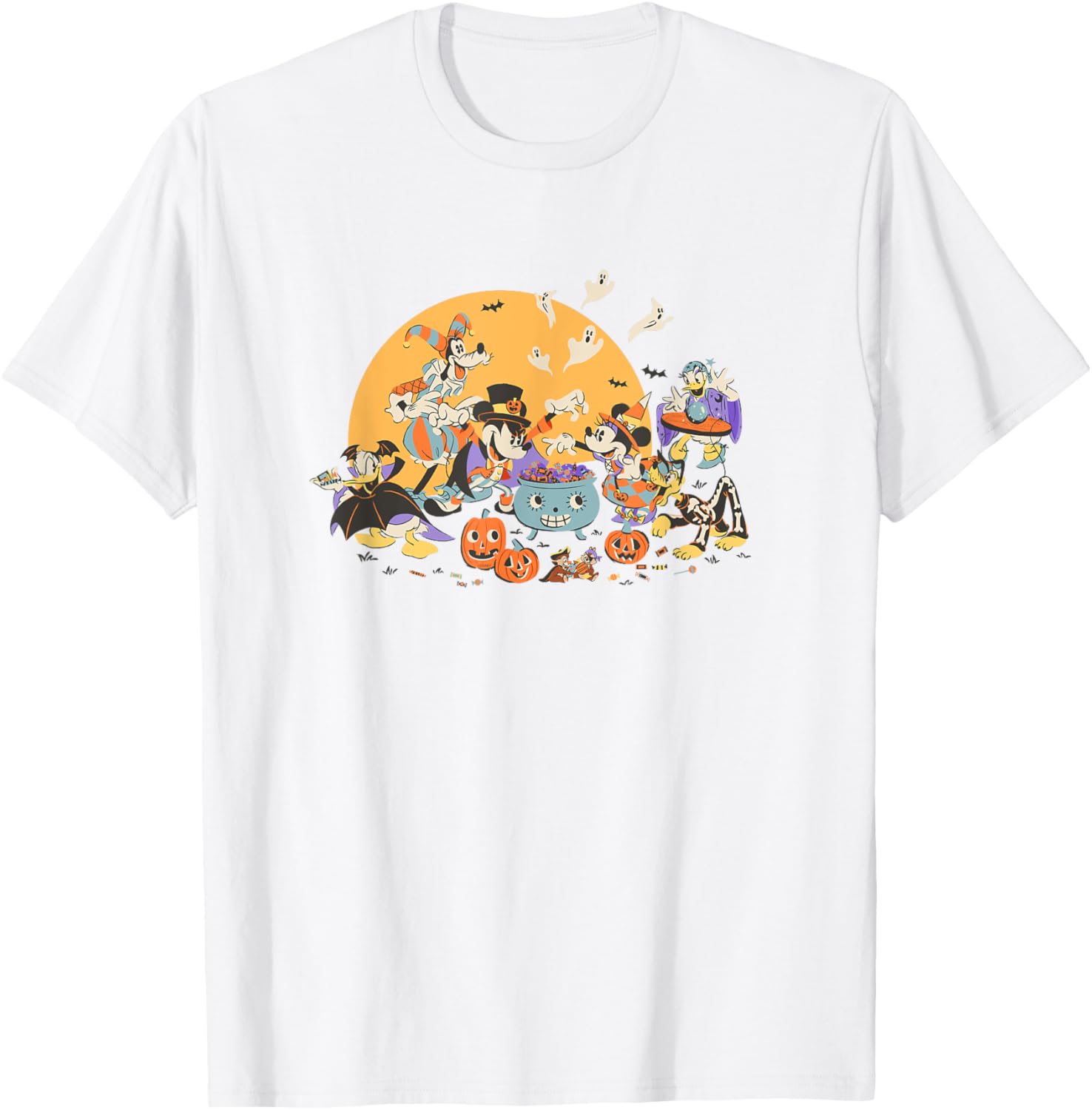 Disney Mickey and Friends Halloween Retro T-Shirt for Fun Holiday Style - 11