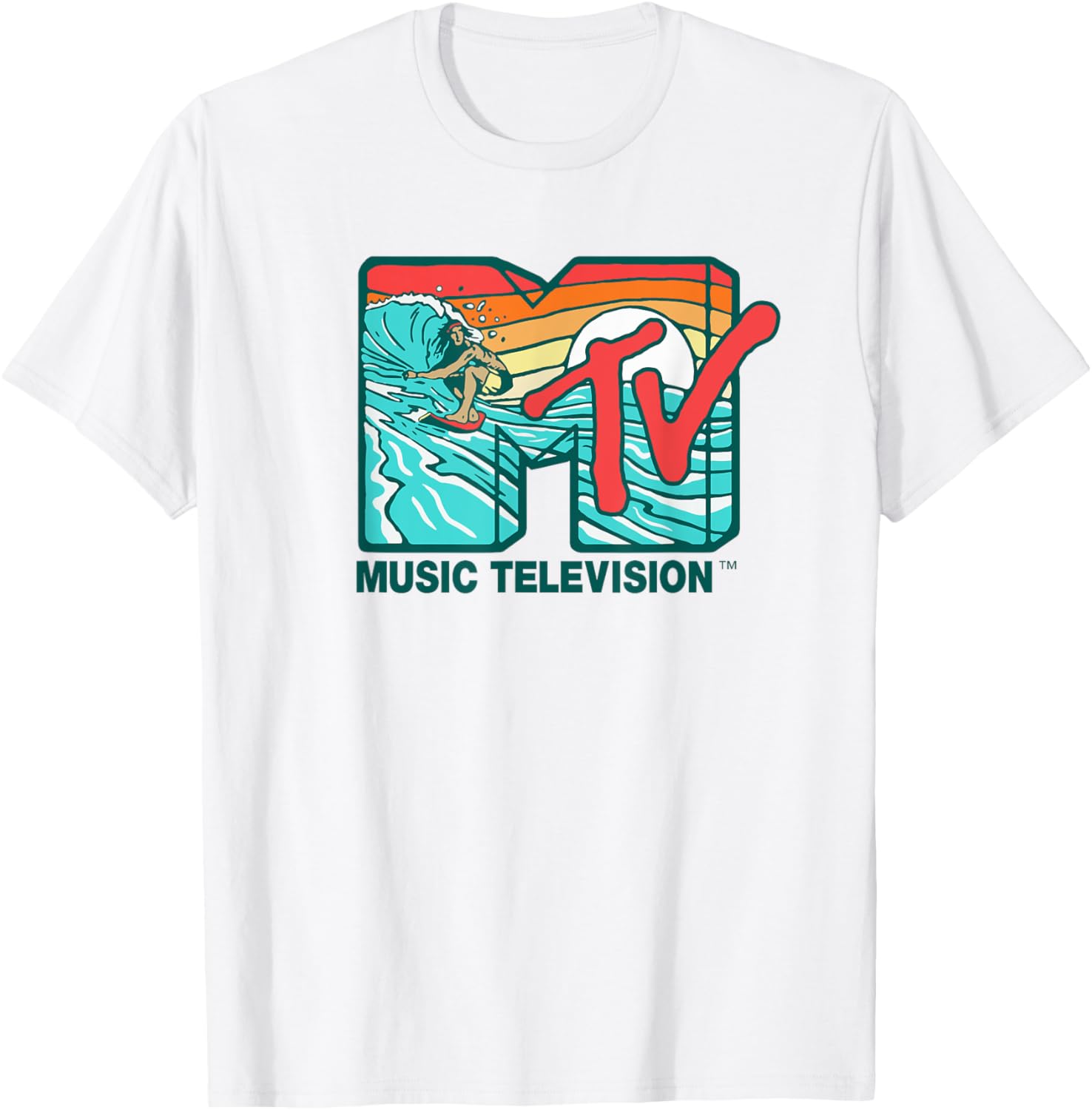 Mademark x MTV Surfer Logo Retro Graphic T-Shirt for Cool Style - 14