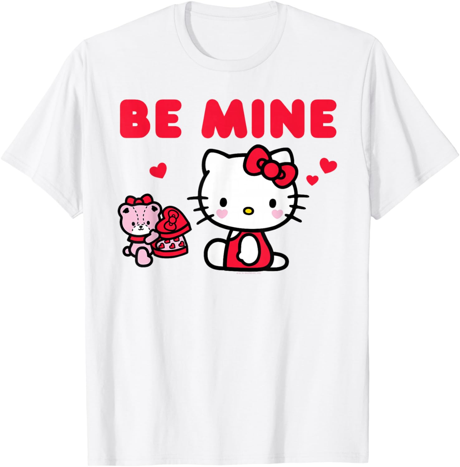 Cute Hello Kitty Be Mine Chocolates T-Shirt for Valentine's Day Fun - 19