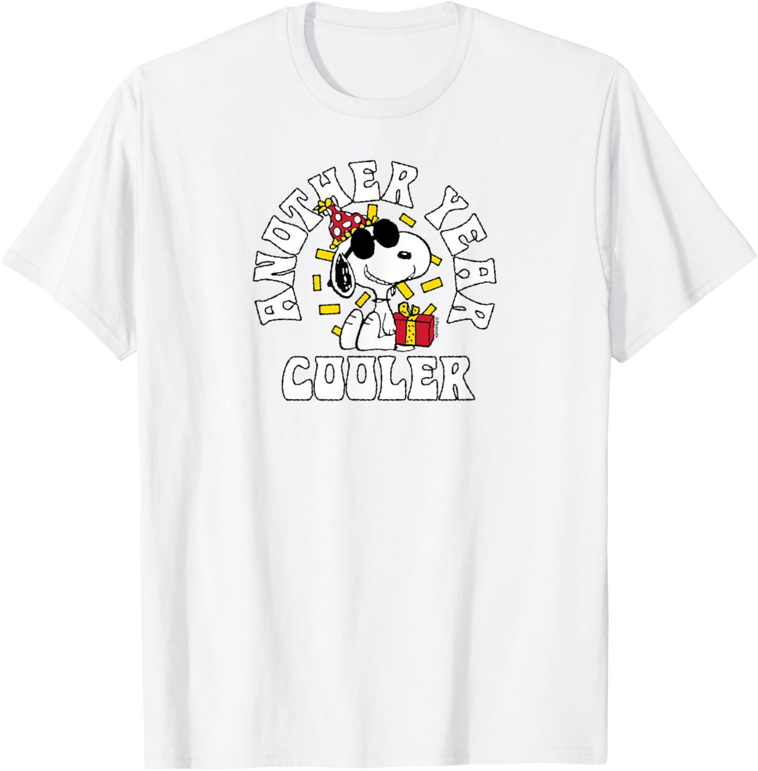 Snoopy Birthday Another Year Cooler T-Shirt for Fun Peanuts Fans - 5
