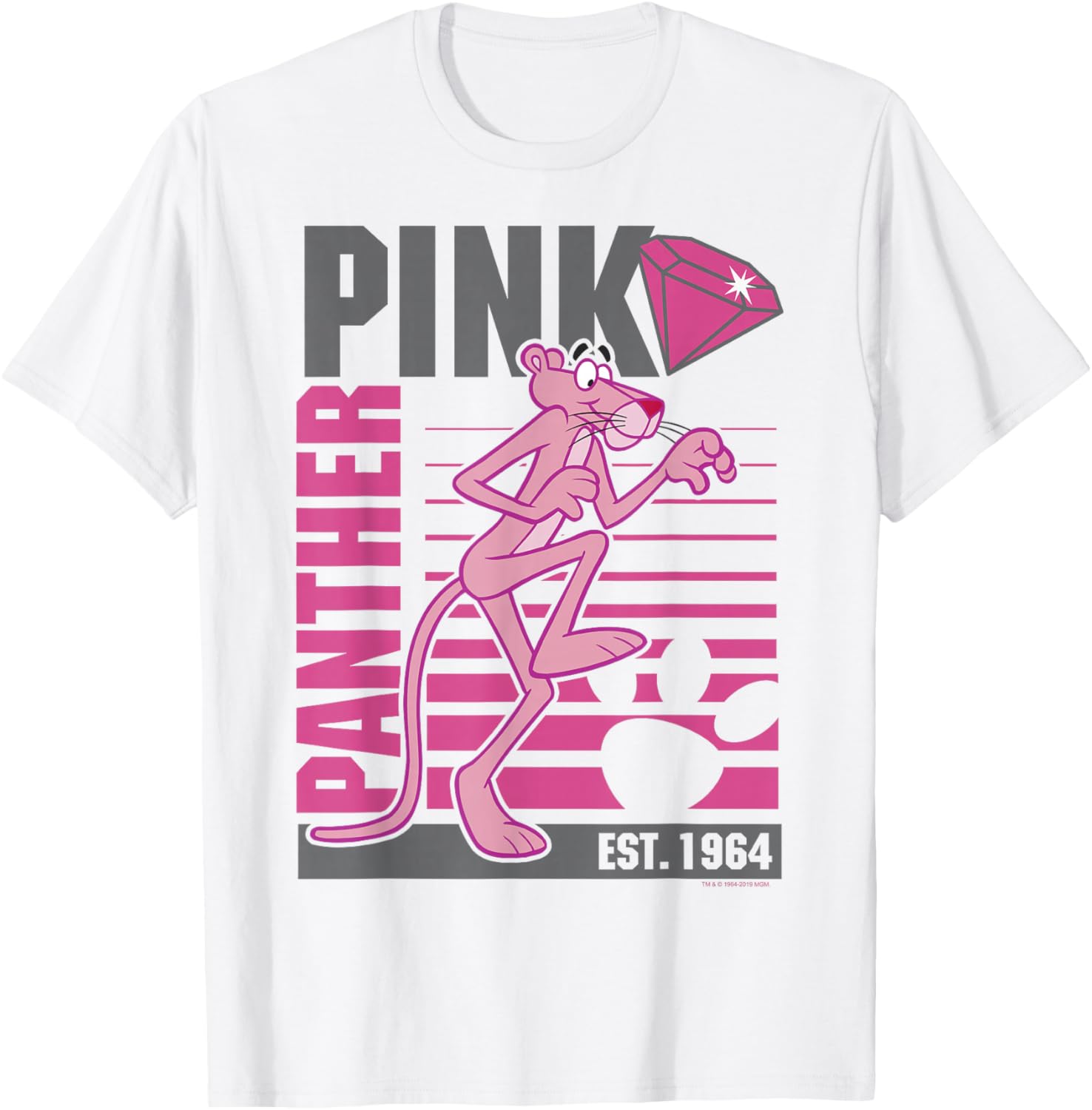 Pink Panther Lined Portrait T-Shirt Stylish Casual Wear for Everyone - 5