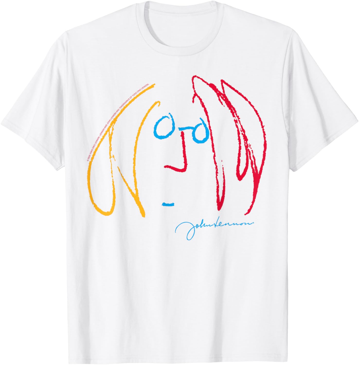 John Lennon Oversized Face T-Shirt Comfortable Trendy Graphic Tee - 13