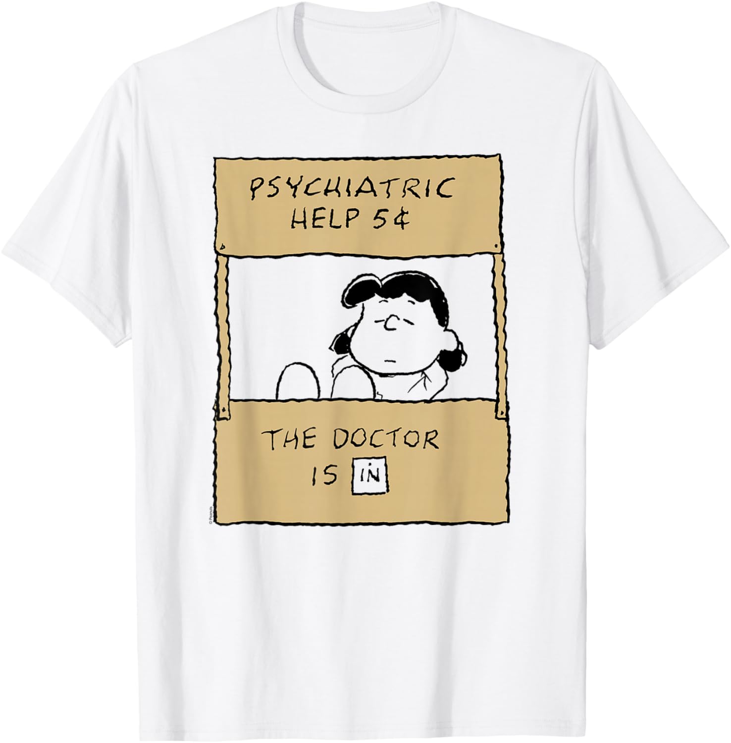 Peanuts Lucy Doctor Is In T-Shirt for Fans of Classic Comics and Fun - 3