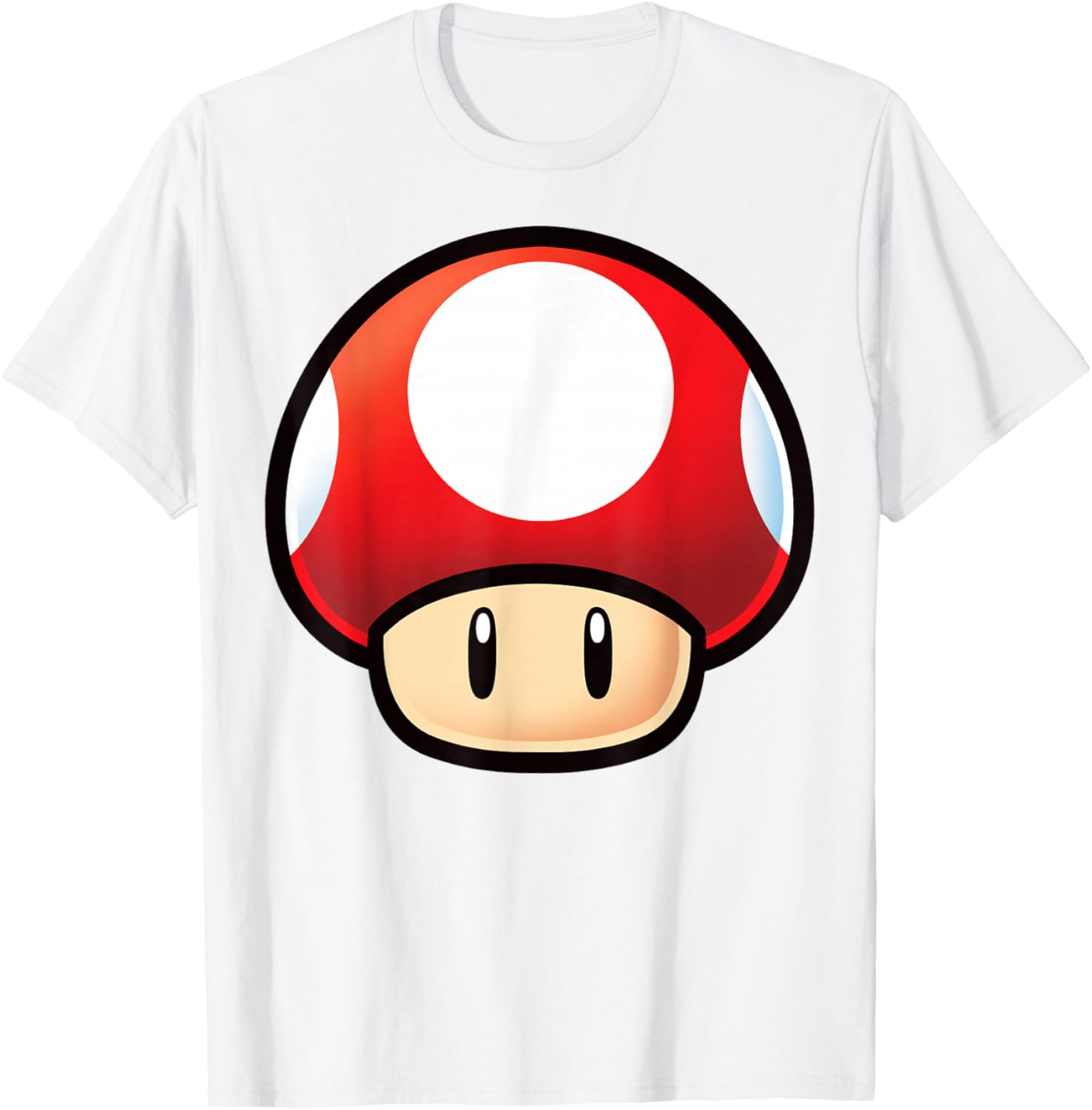 Super Mario Red Mushroom Big Face T-Shirt for Gamers and Fans - 3