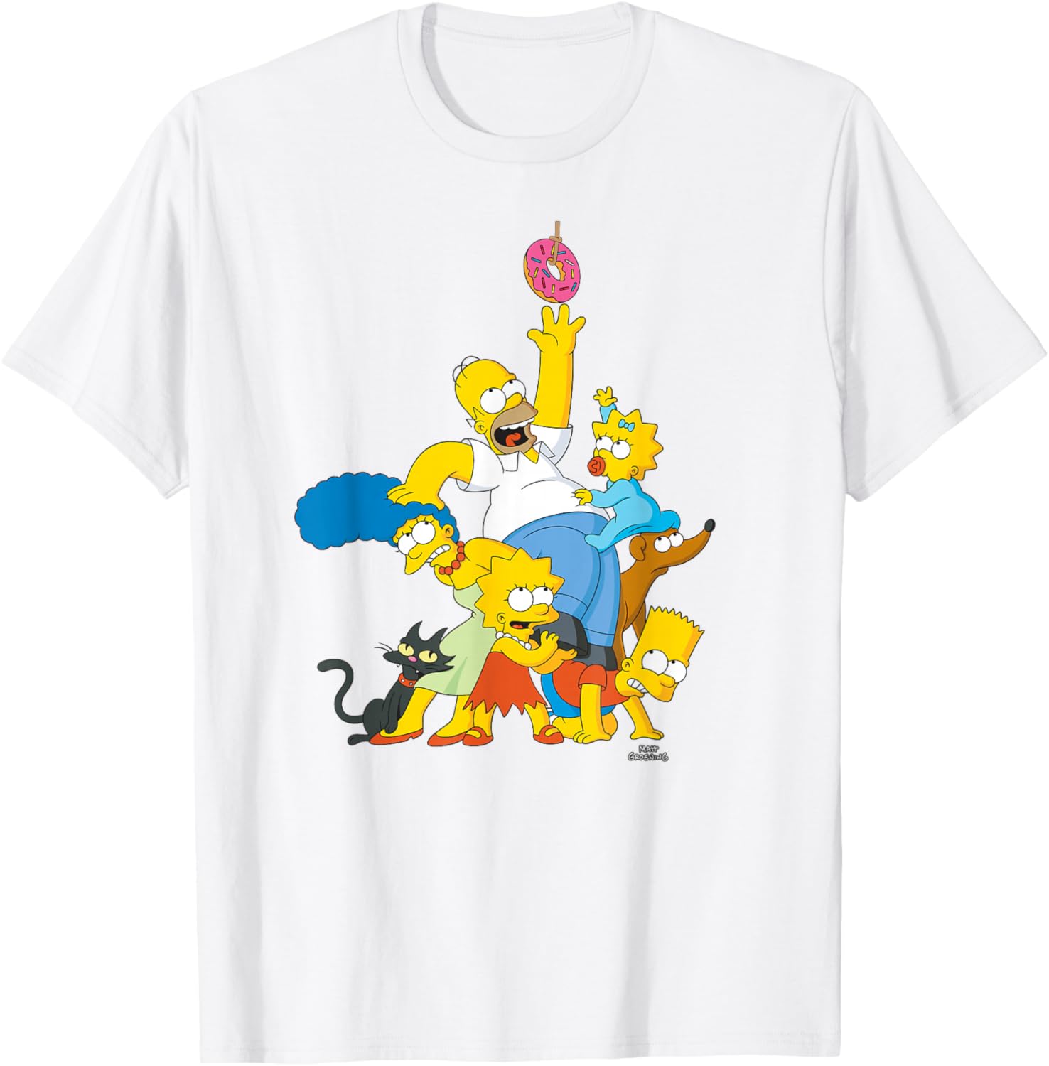 The Simpsons Family Donut Reach T-Shirt for Fun and Stylish Fans - 10