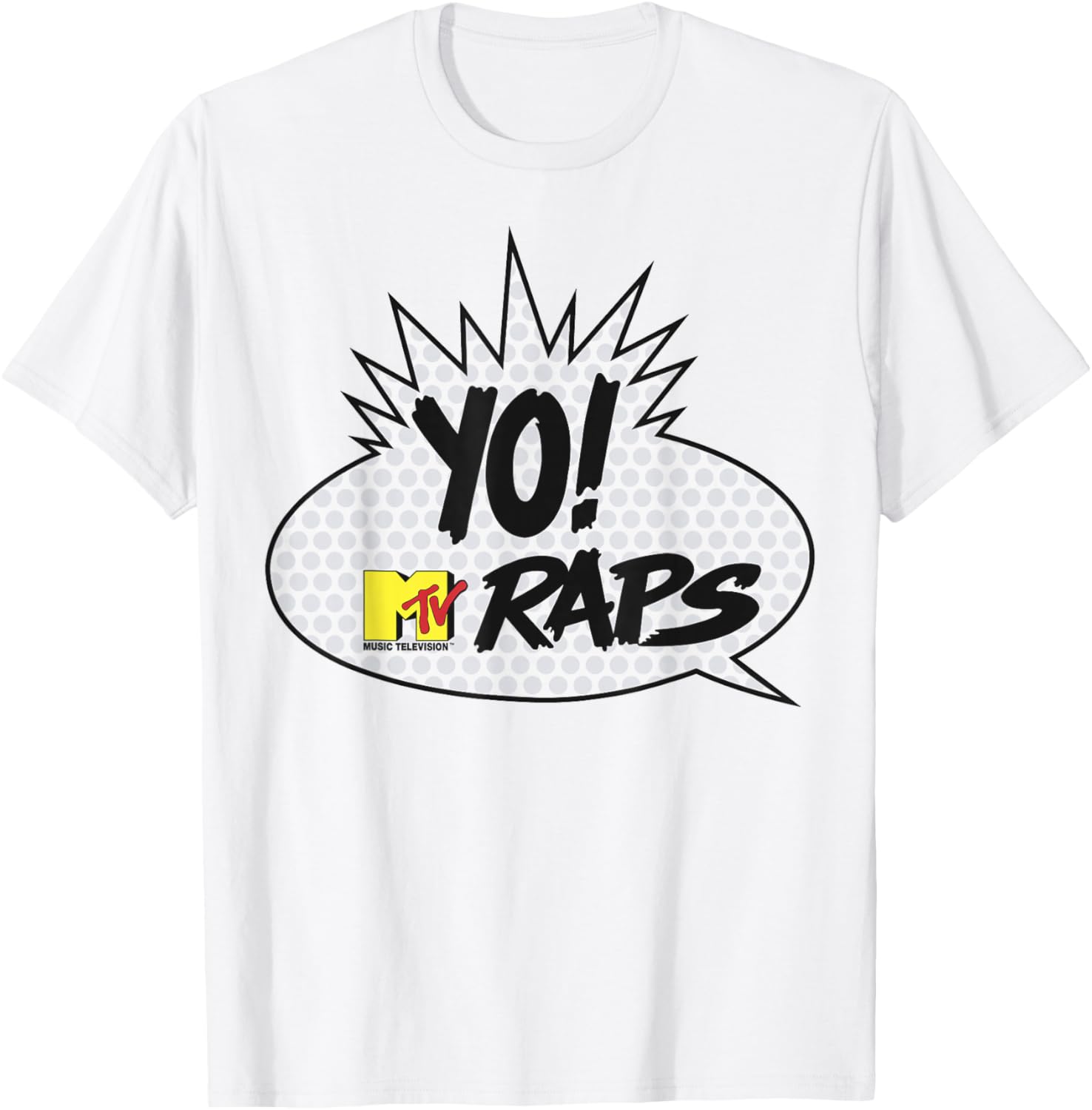 MTV Yo! MTV Raps Comic Book Talk Bubble T-Shirt for Music Lovers - 10