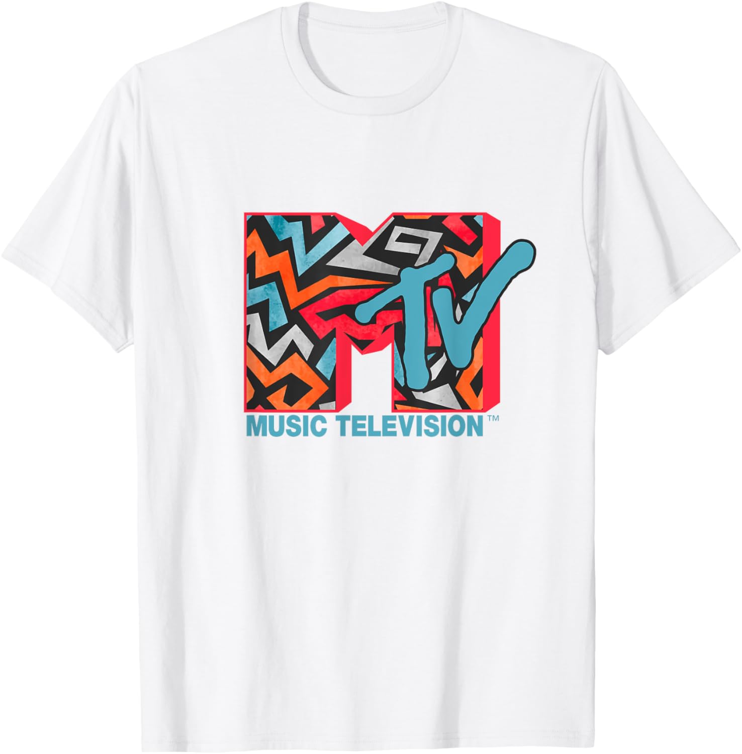 Mademark x MTV Abstract Logo T-Shirt - Stylish Modern Art Fashion - 8