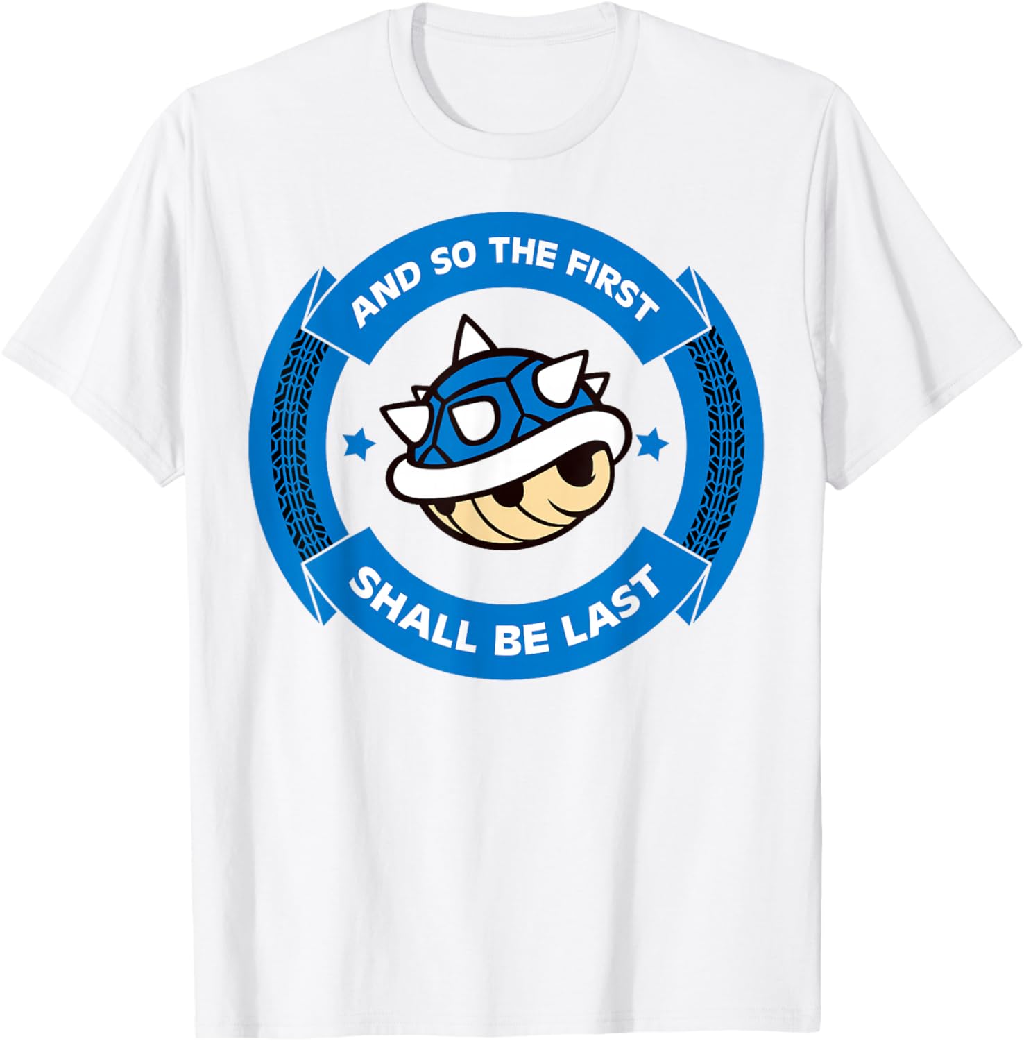 Nintendo Mario Kart Blue Shell T-Shirt Fun Circle Design for Gamers - 1
