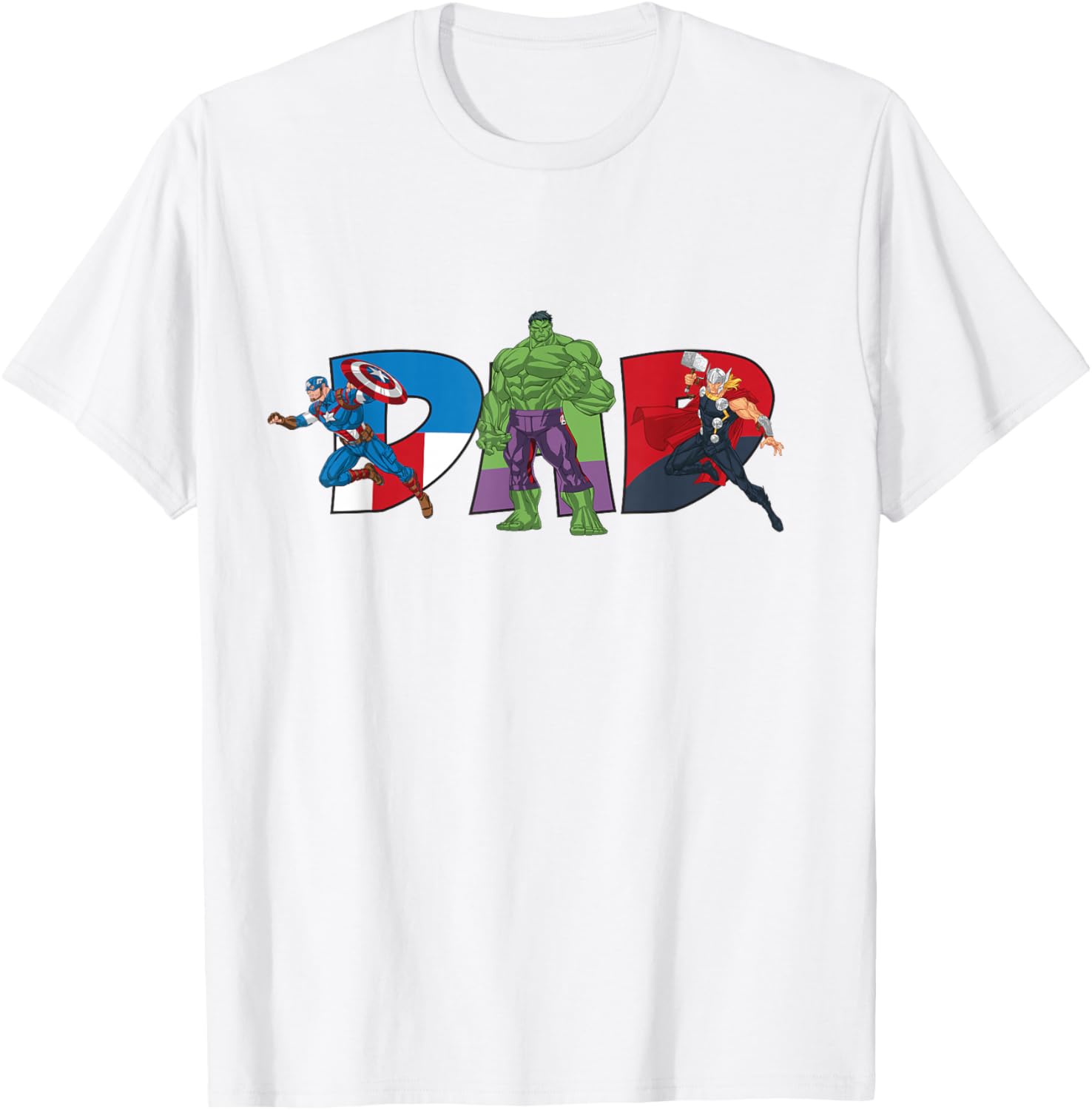 Marvel Avengers Team Dad Father's Day T-Shirt for Family Adventures - 16