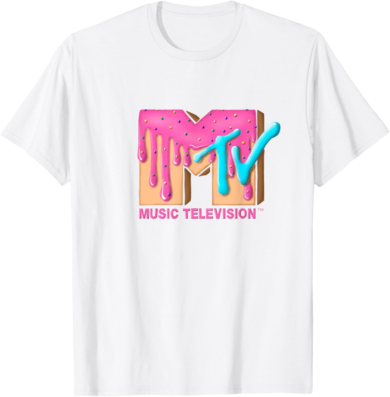 Mademark x MTV Pink Sugar Cream T-Shirt - Stylish & Fun MTV Logo Tee - 1