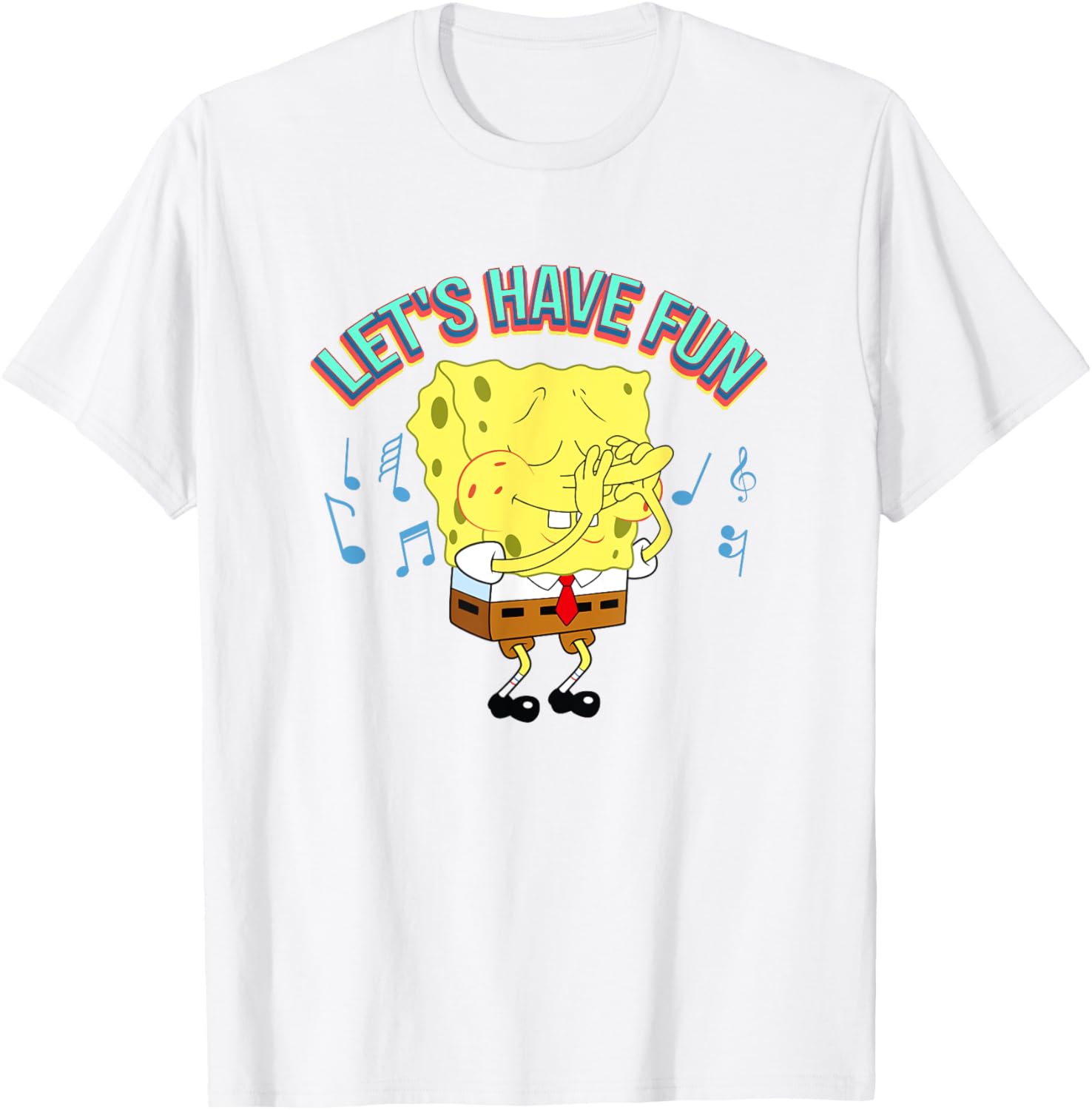 Mademark SpongeBob SquarePants Let's Have Fun T-Shirt for Kids and Adults - 1