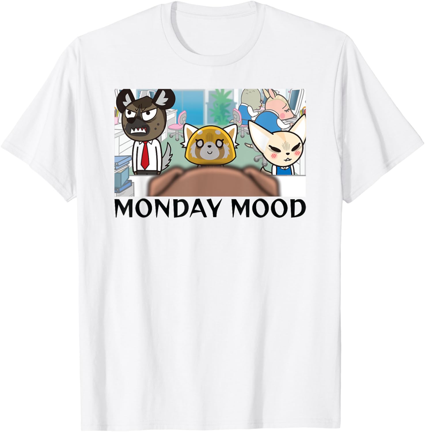 Aggretsuko Season 2 Monday Mood T-Shirt for Fans of Fun Anime Apparel - 10