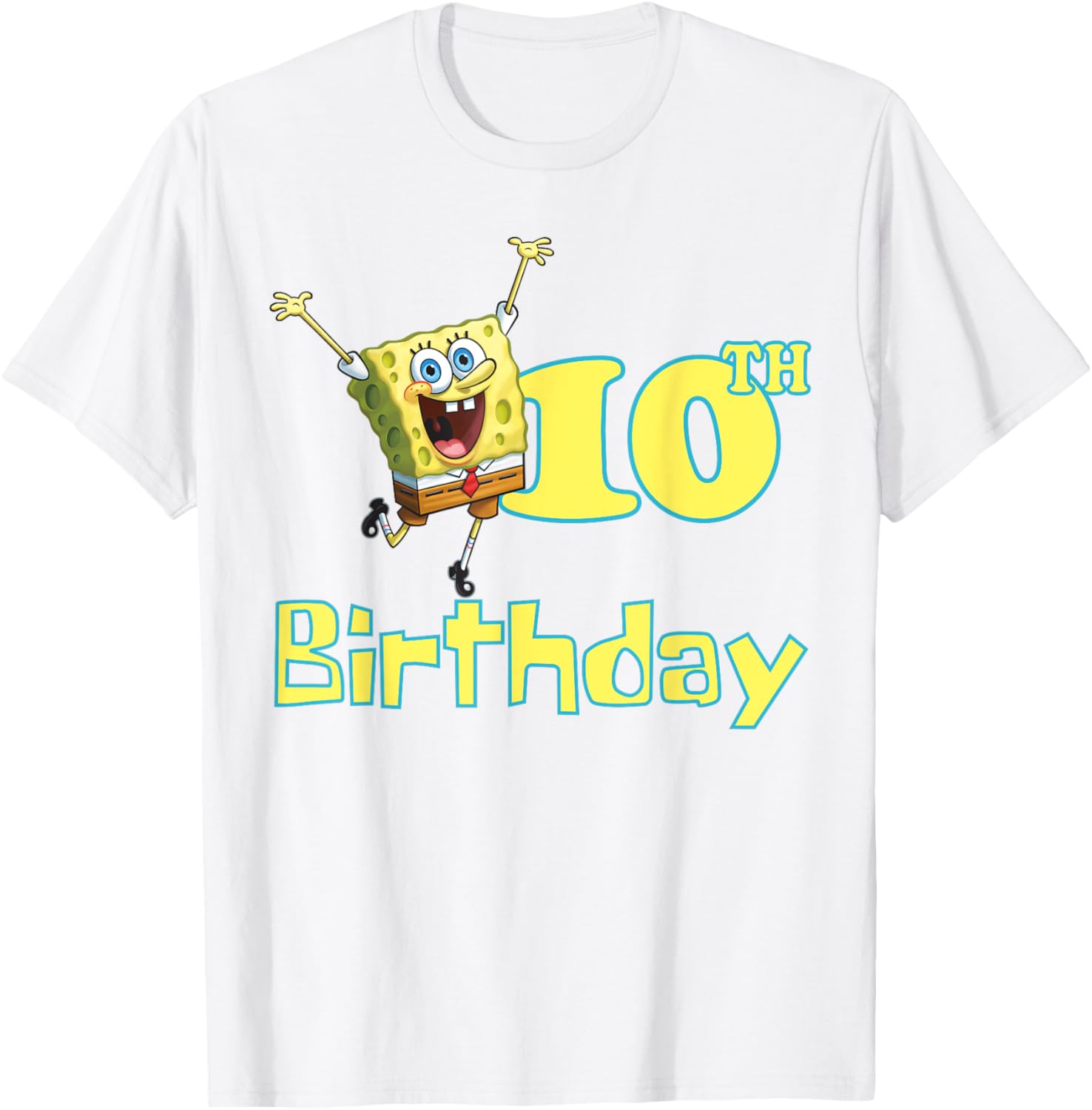 Mademark SpongeBob SquarePants 10th Birthday T-Shirt for Kids and Fans - 2