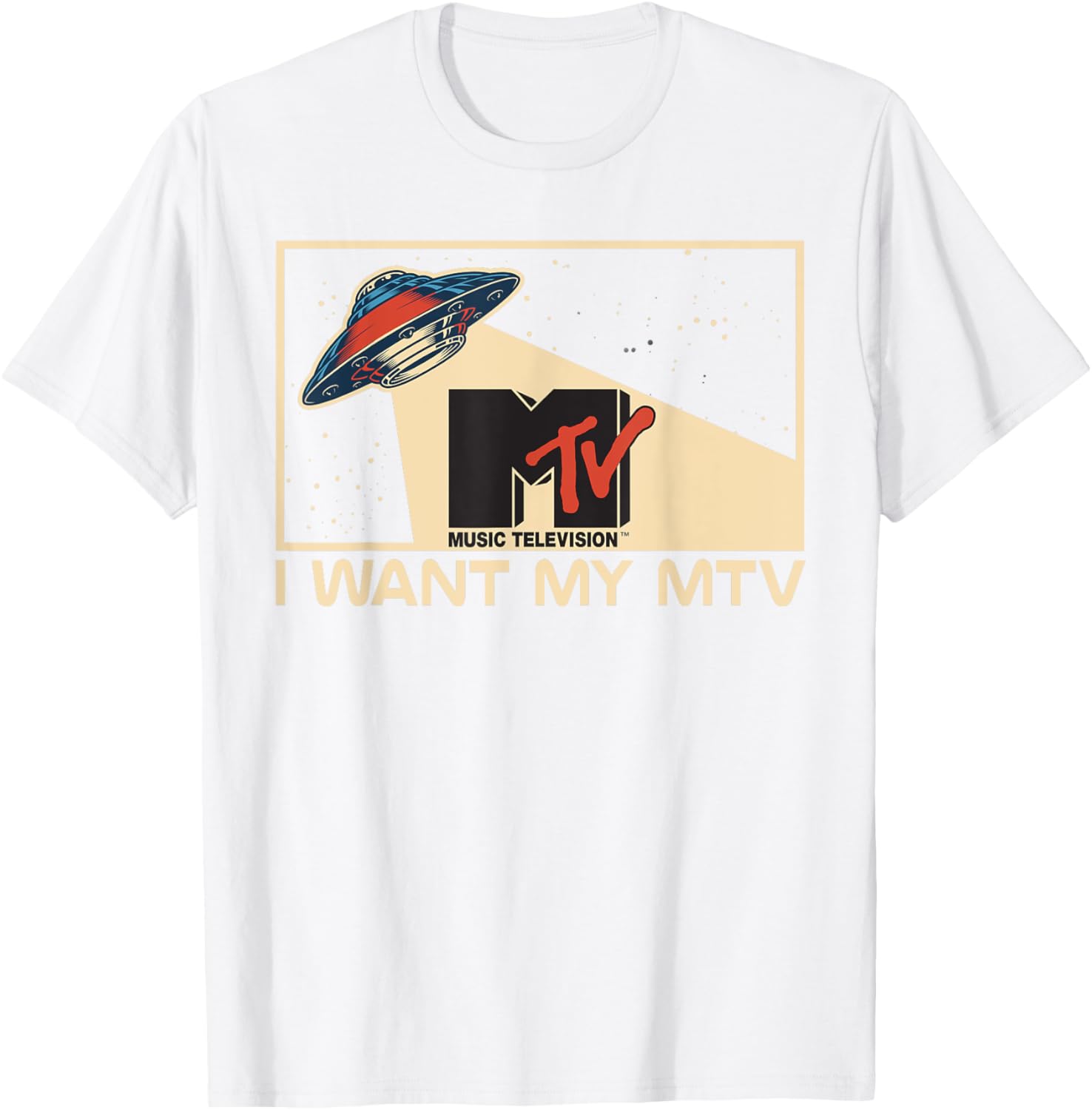 Mademark x MTV Vintage Alien UFO Beam T-Shirt for MTV Fans - 19