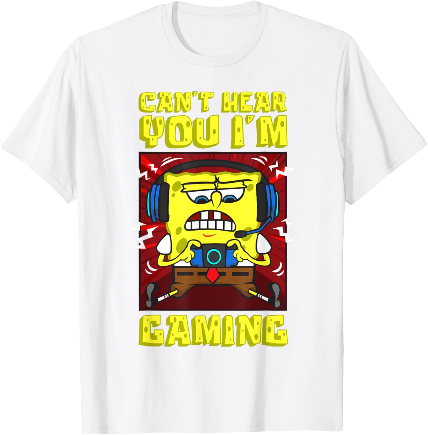 Mademark SpongeBob Gaming T-Shirt for Video Game Lovers and Fans - 3