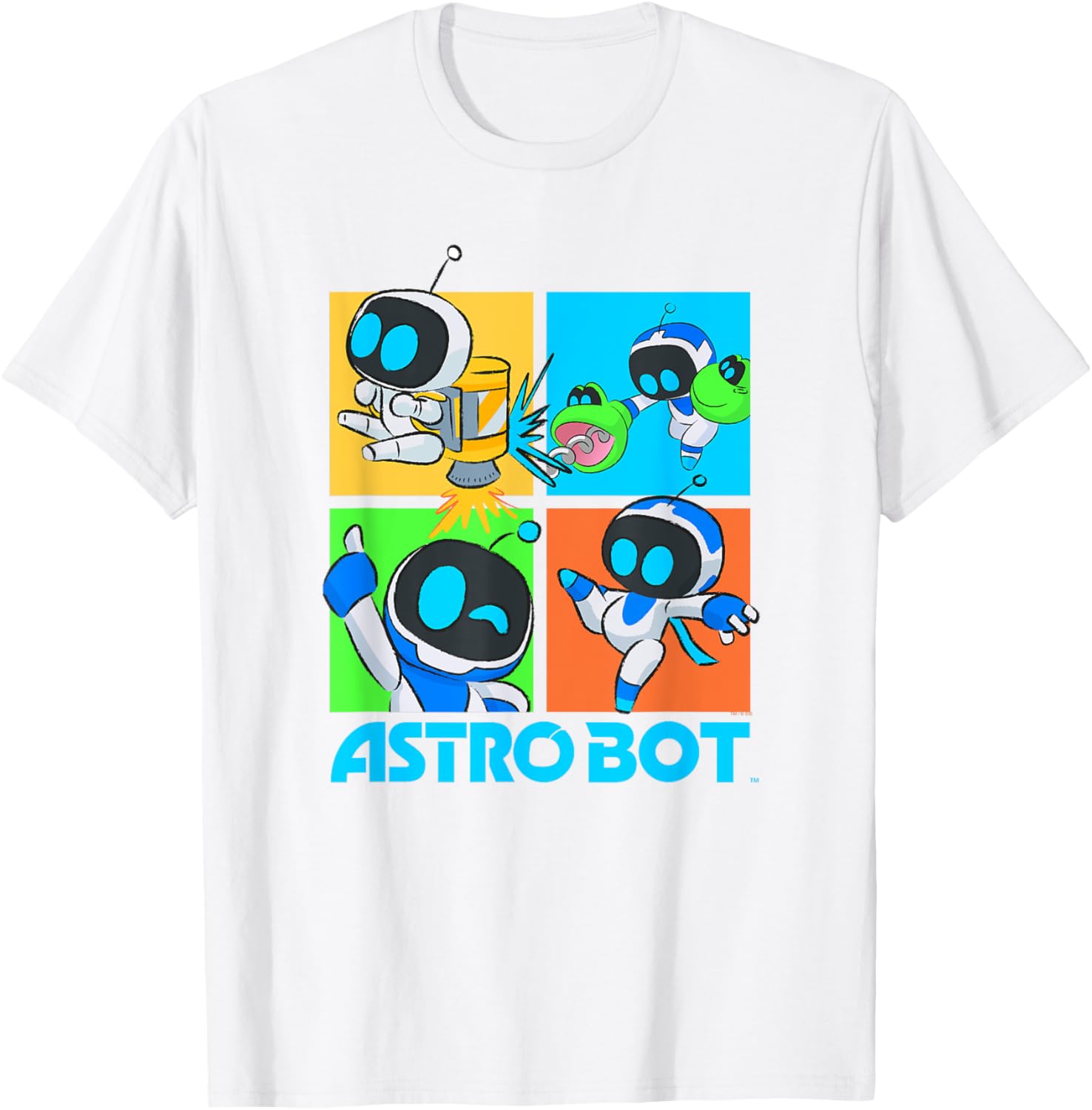Astro Bot Rescue Mission T-Shirt for Gamers - Fun Fighting Pose Design - 2
