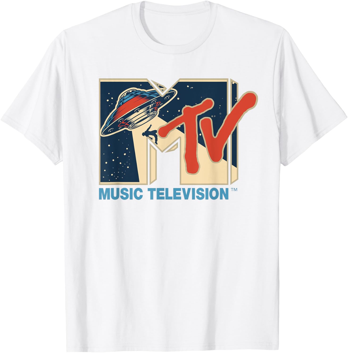 Mademark x MTV Alien UFO Space T-Shirt with Teleporting Beam Design - 19