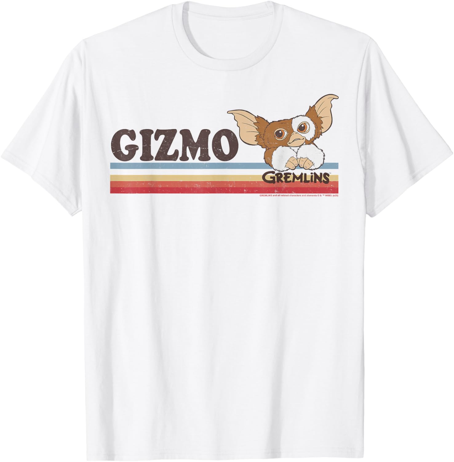 Retro Gremlins Gizmo Stripes T-Shirt for Fans of Classic Movies - 3