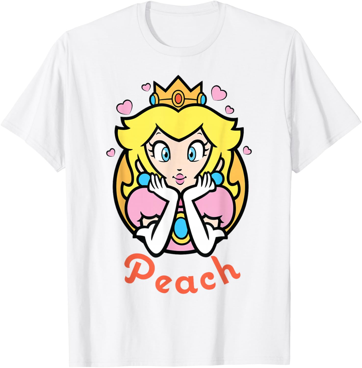 Nintendo Super Mario Princess Peach Portrait T-Shirt for Fans and Gamers - 1