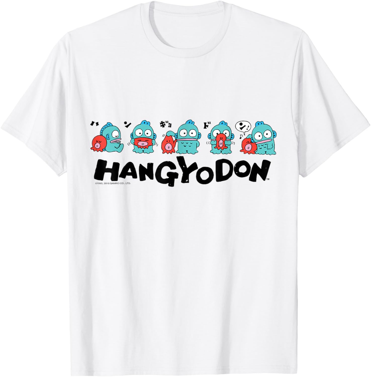 Sanrio Hangyodon and Friends T-Shirt Cute Graphic Tee for Fans - 1
