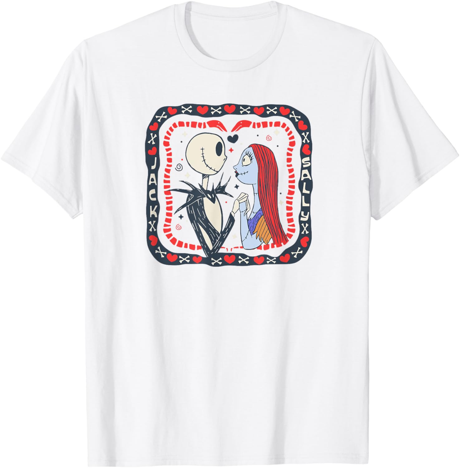 Jack and Sally Valentine's Day T-Shirt from Nightmare Before Christmas - 4