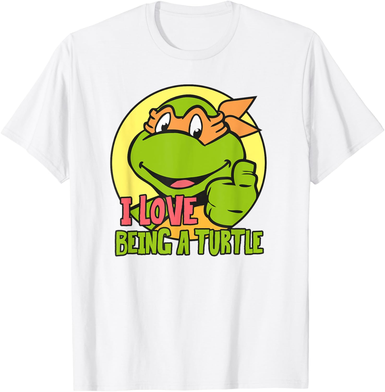Mademark Teenage Mutant Ninja Turtles Michelangelo Love Being a Turtle T-Shirt - 2