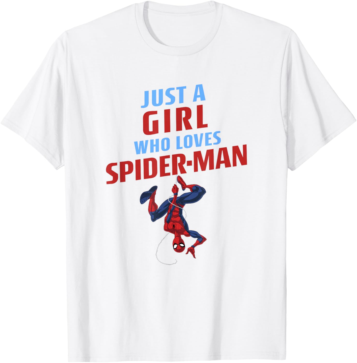 Just A Girl Who Loves Spider-Man T-Shirt - Classic Marvel Apparel - 4