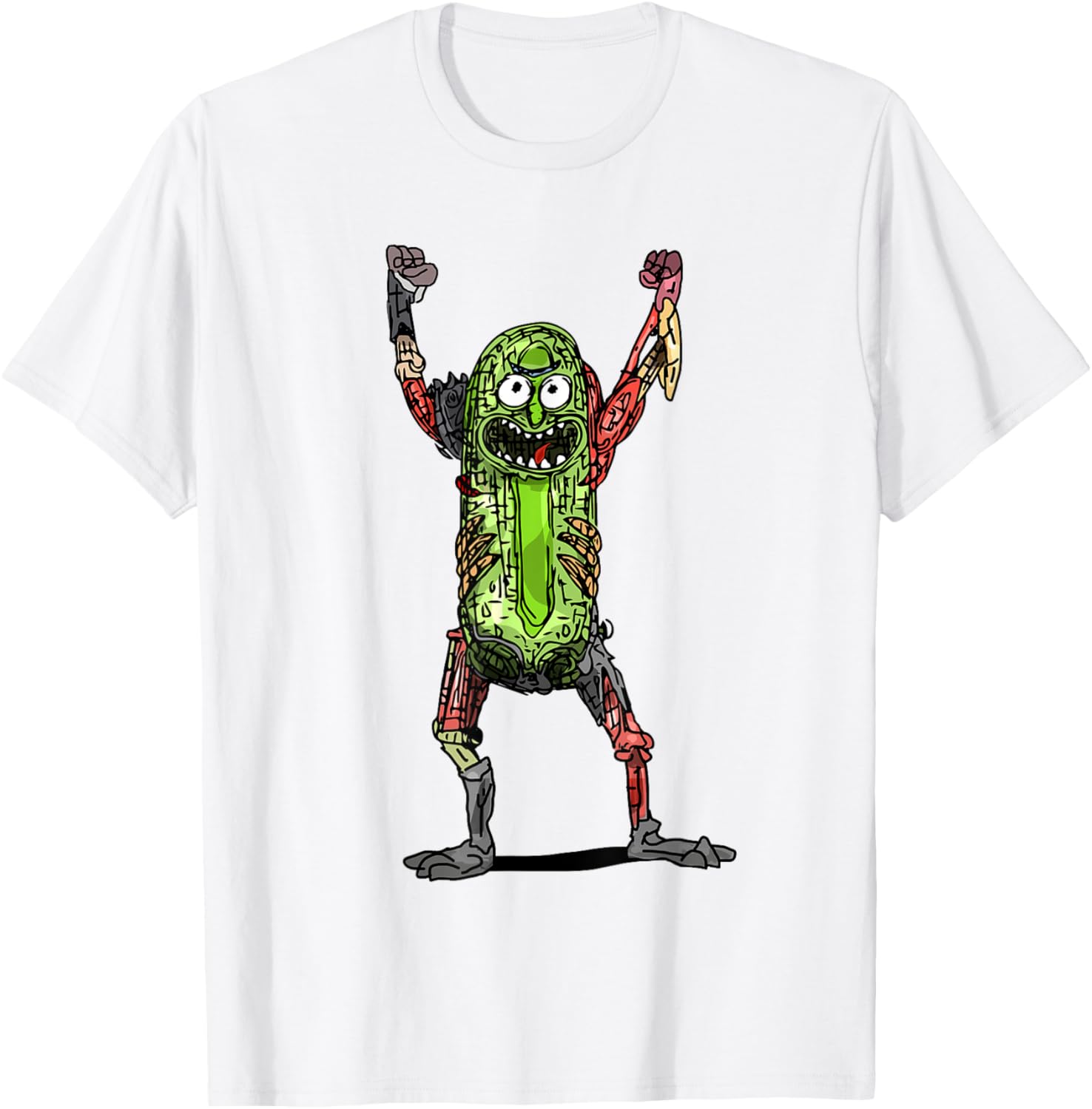 Mademark x Rick and Morty Pickle Rick Black T-Shirt for Fans - 9