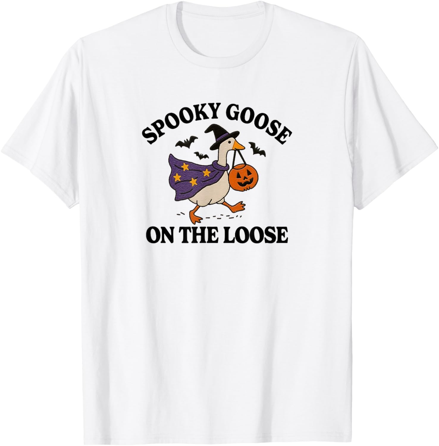 Spooky Goose on the Loose Funny Halloween T-Shirt for Animal Lovers - 7