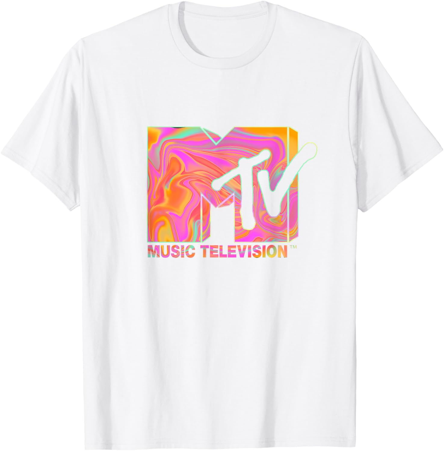 Mademark x MTV Retro Logo T-Shirt in 70s 80s Hippie Style Fashion - 15
