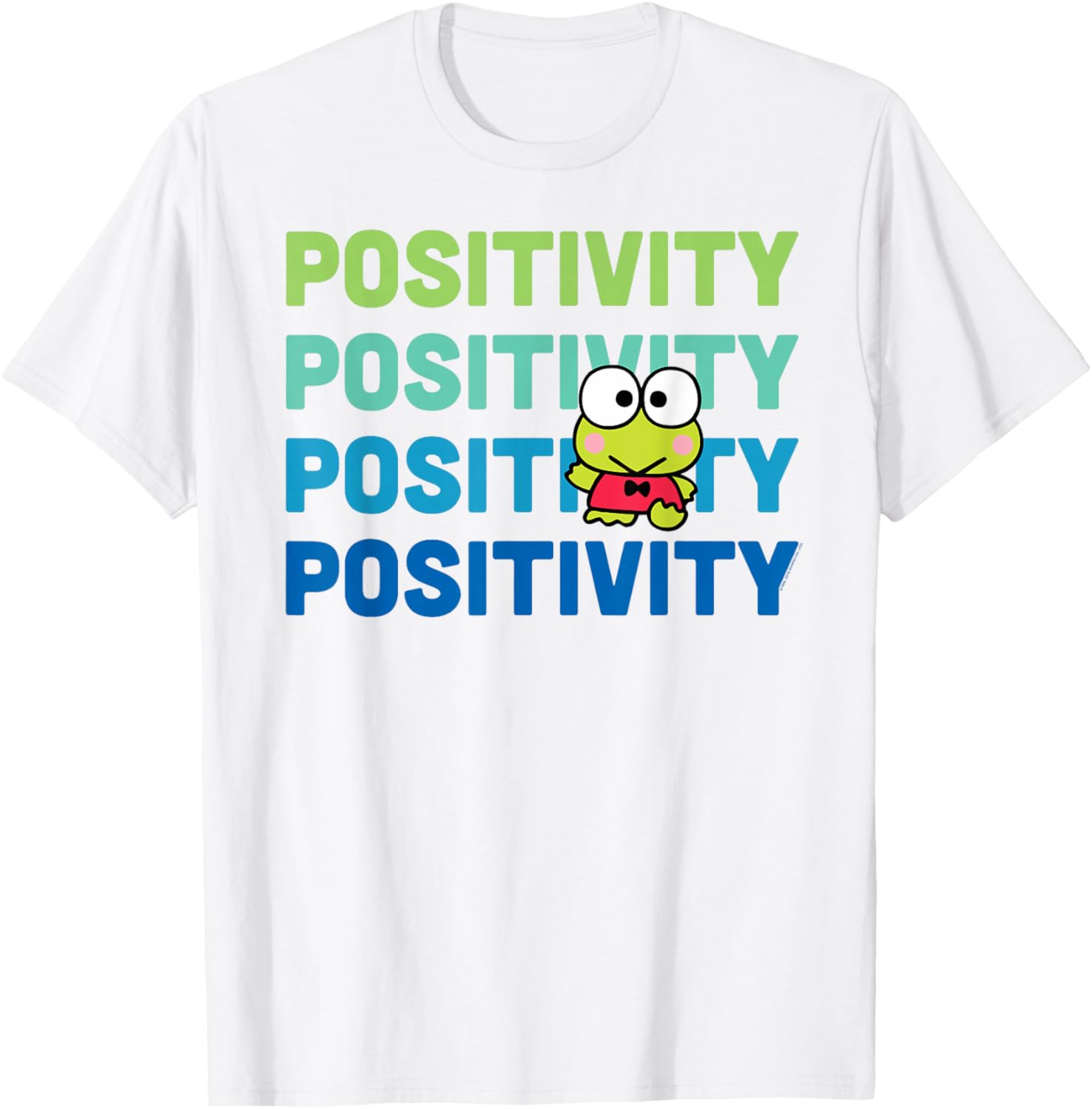 Keroppi Positivity T-Shirt - Cute Frog Design for Fun Fashion Lovers - 5
