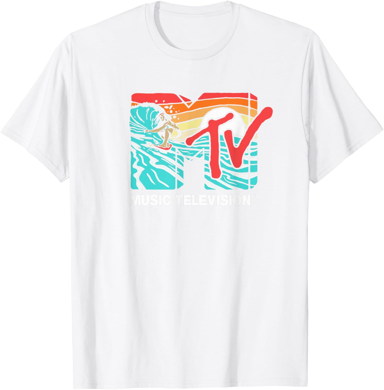 Mademark x MTV Catch a Wave Surfer Logo Retro Graphic T-Shirt - 12