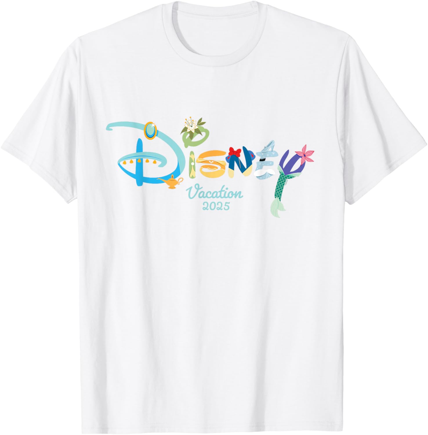 Disney Princess Letters Logo T-Shirt for Magical Disney Vacation 2025 - 8