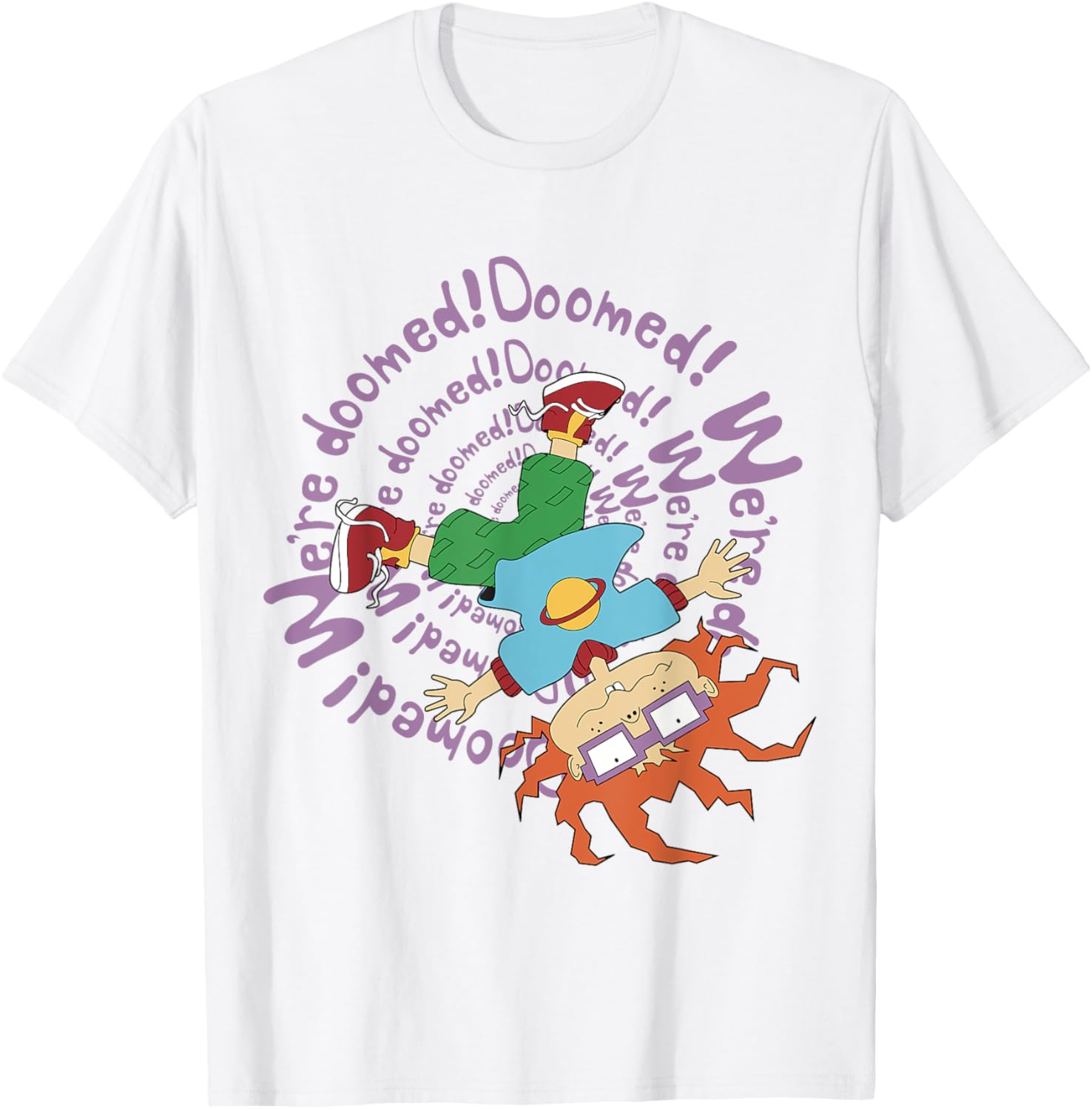 Mademark x Rugrats Chuckie We're Doomed T-Shirt for Fun Nostalgia and Style - 14