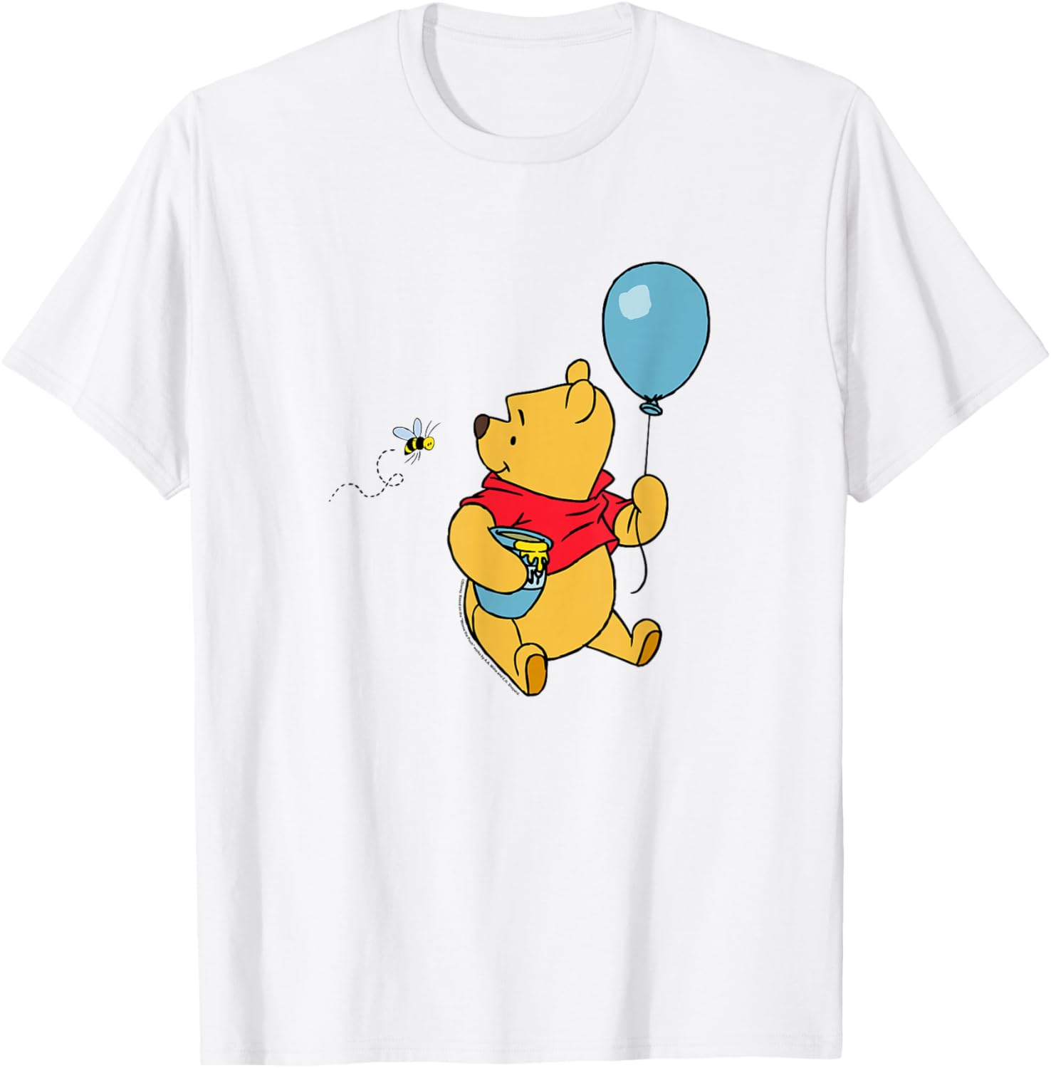 Adorable Disney Winnie the Pooh T-Shirt with Balloon and Honey Design - 14
